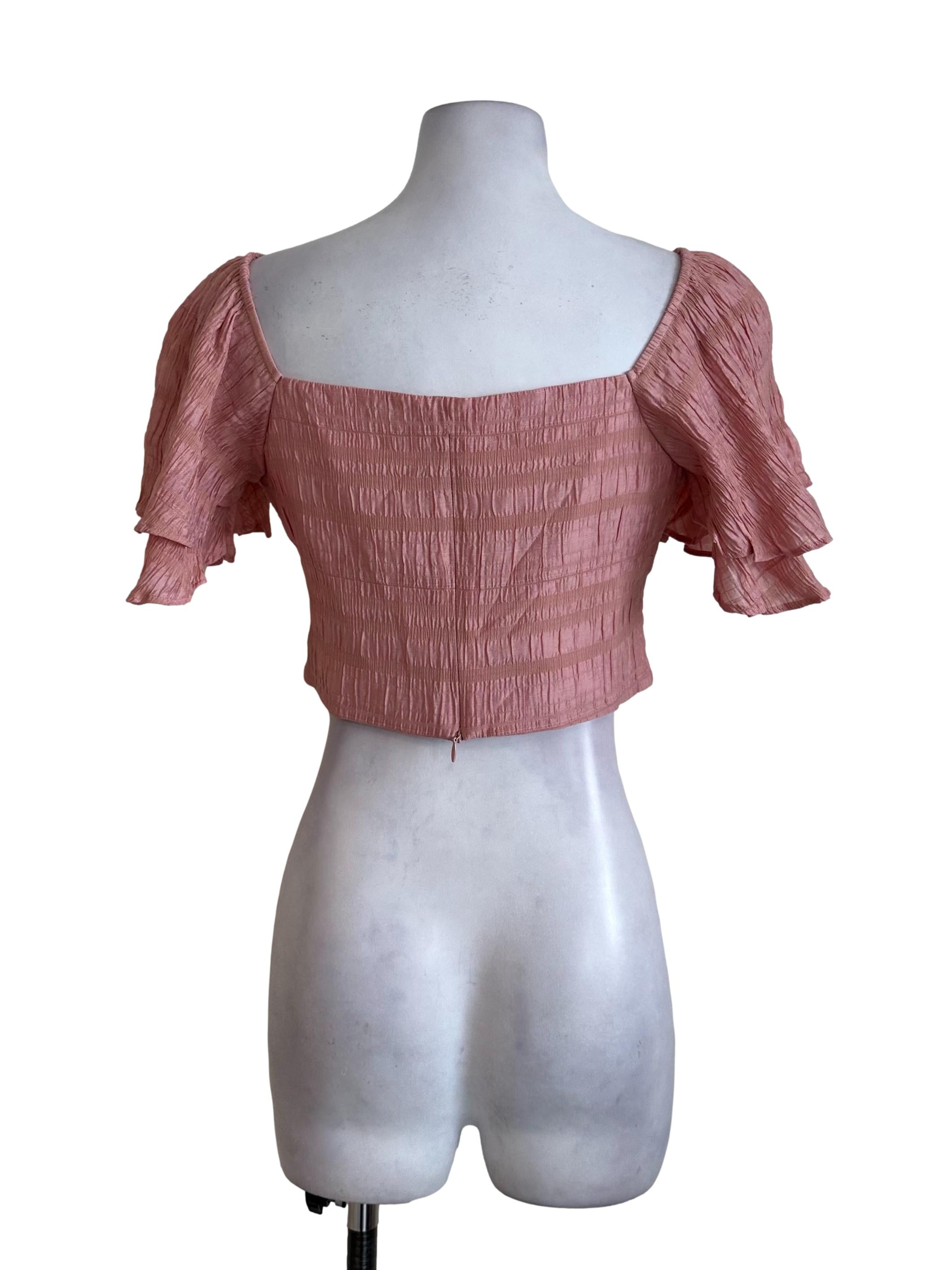 Rose Pink Textured Top