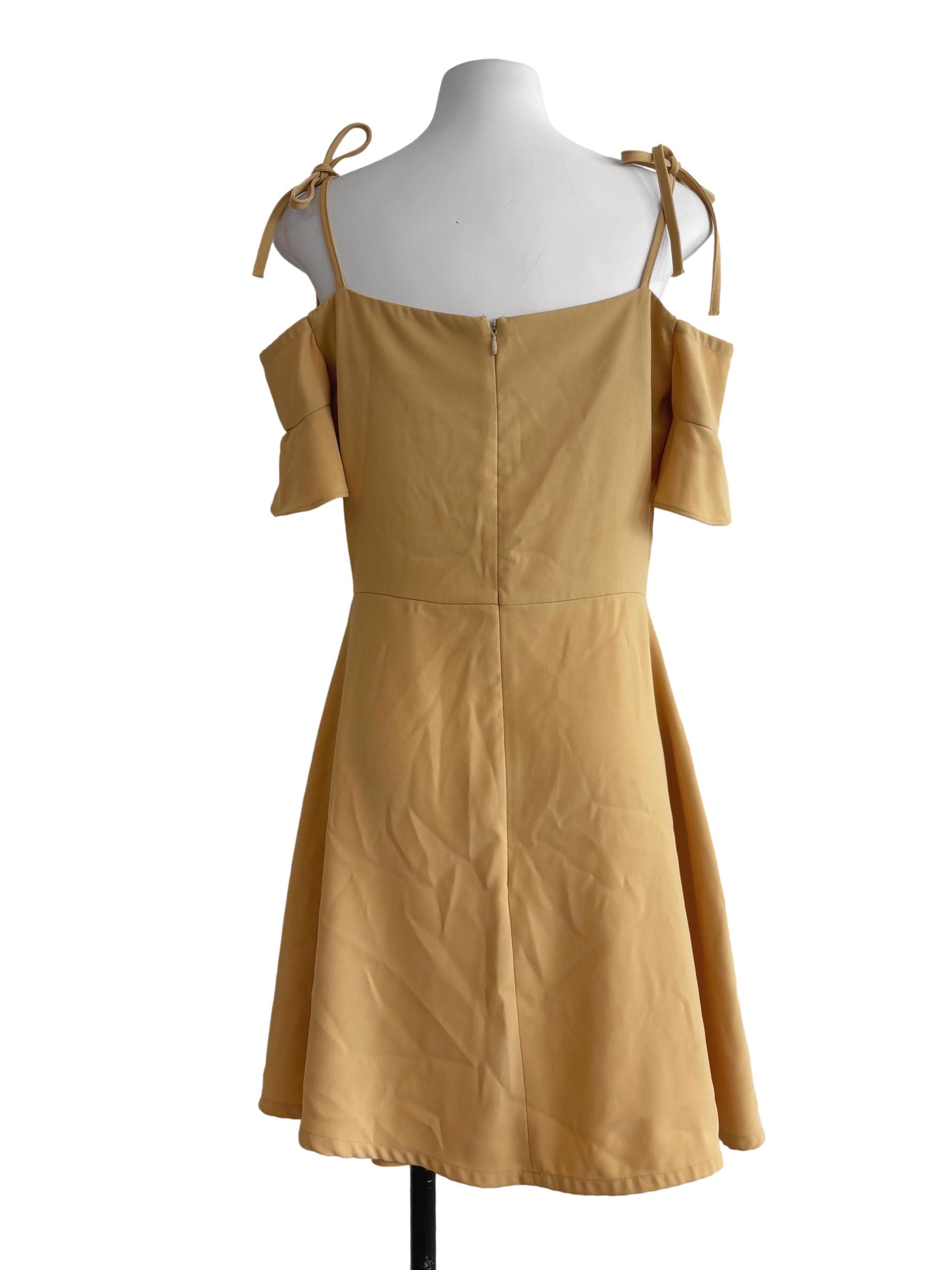 Mellow Yellow Off Shoulder Mini Dress