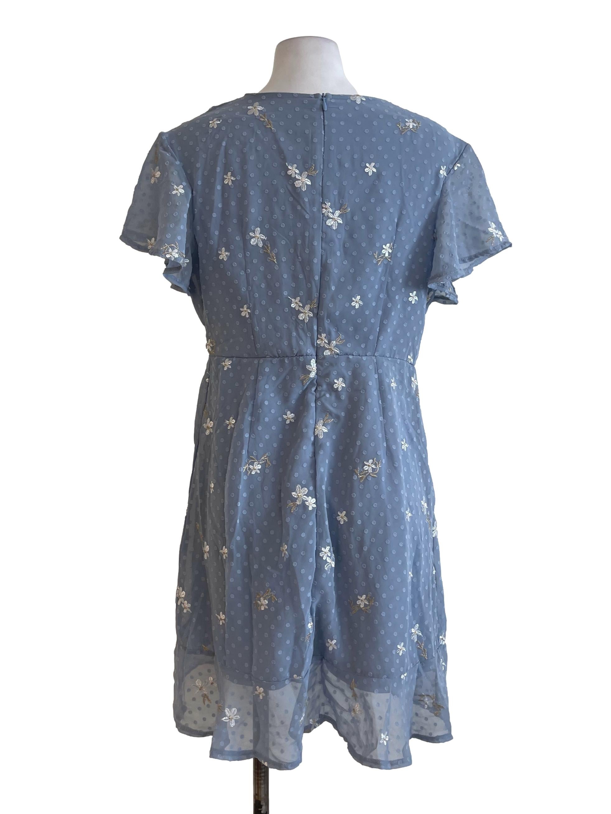 Dusty Blue Instant Wrap Dress