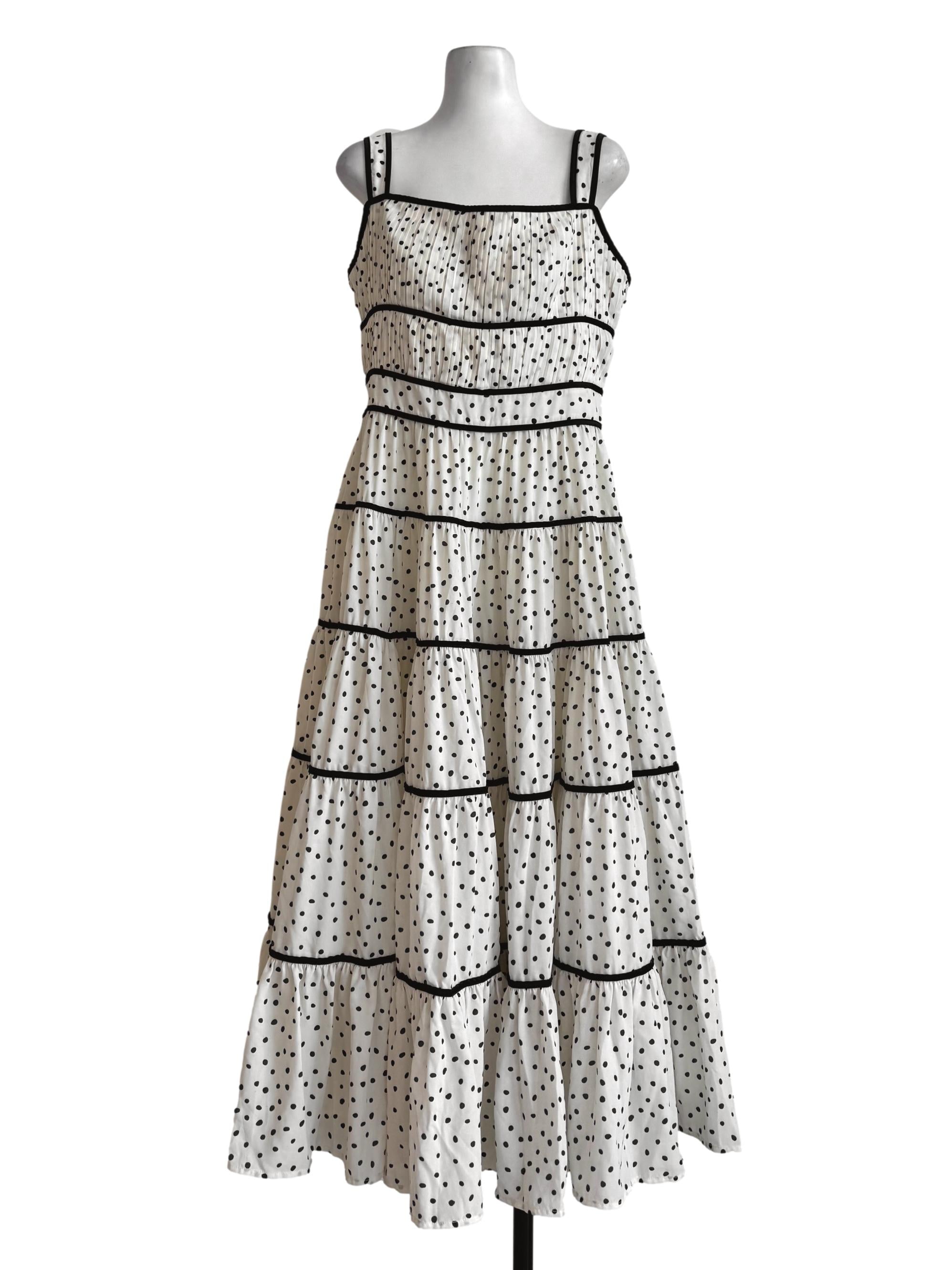 Cream Polka Dots Layer Dress