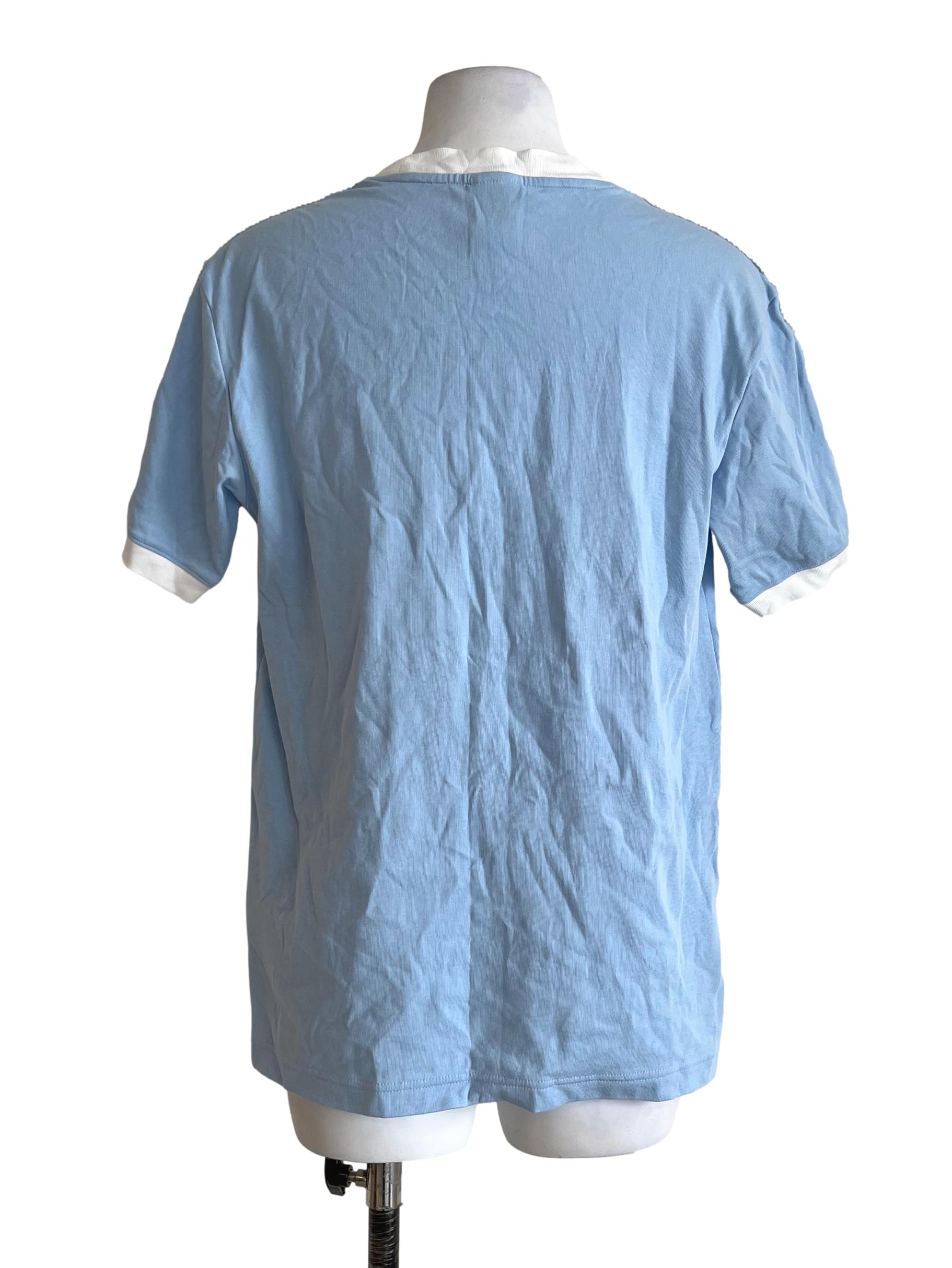 Sky Blue Three-Stripe T-Shirt