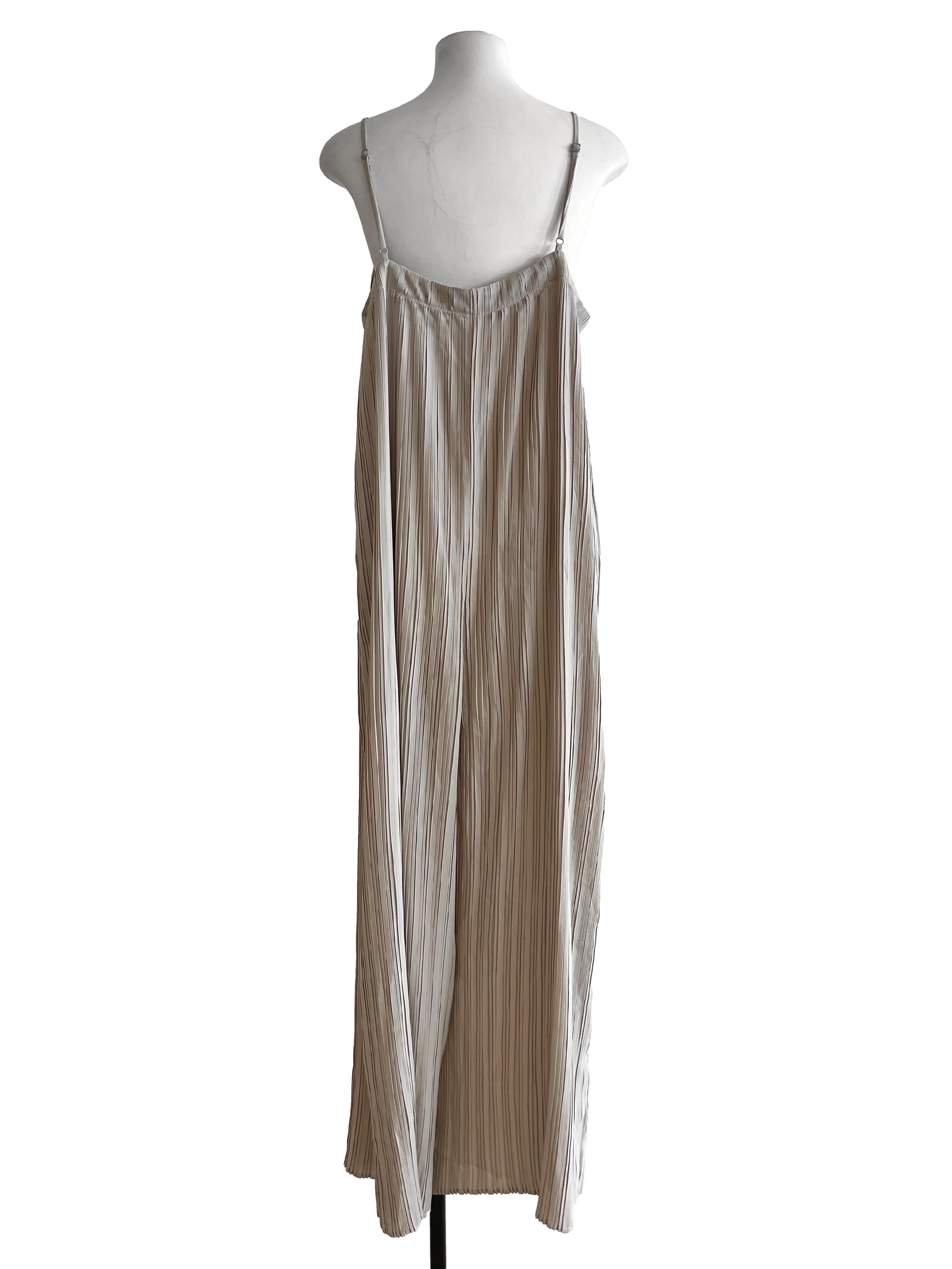 Linen White Pleated Jumpsuit LB