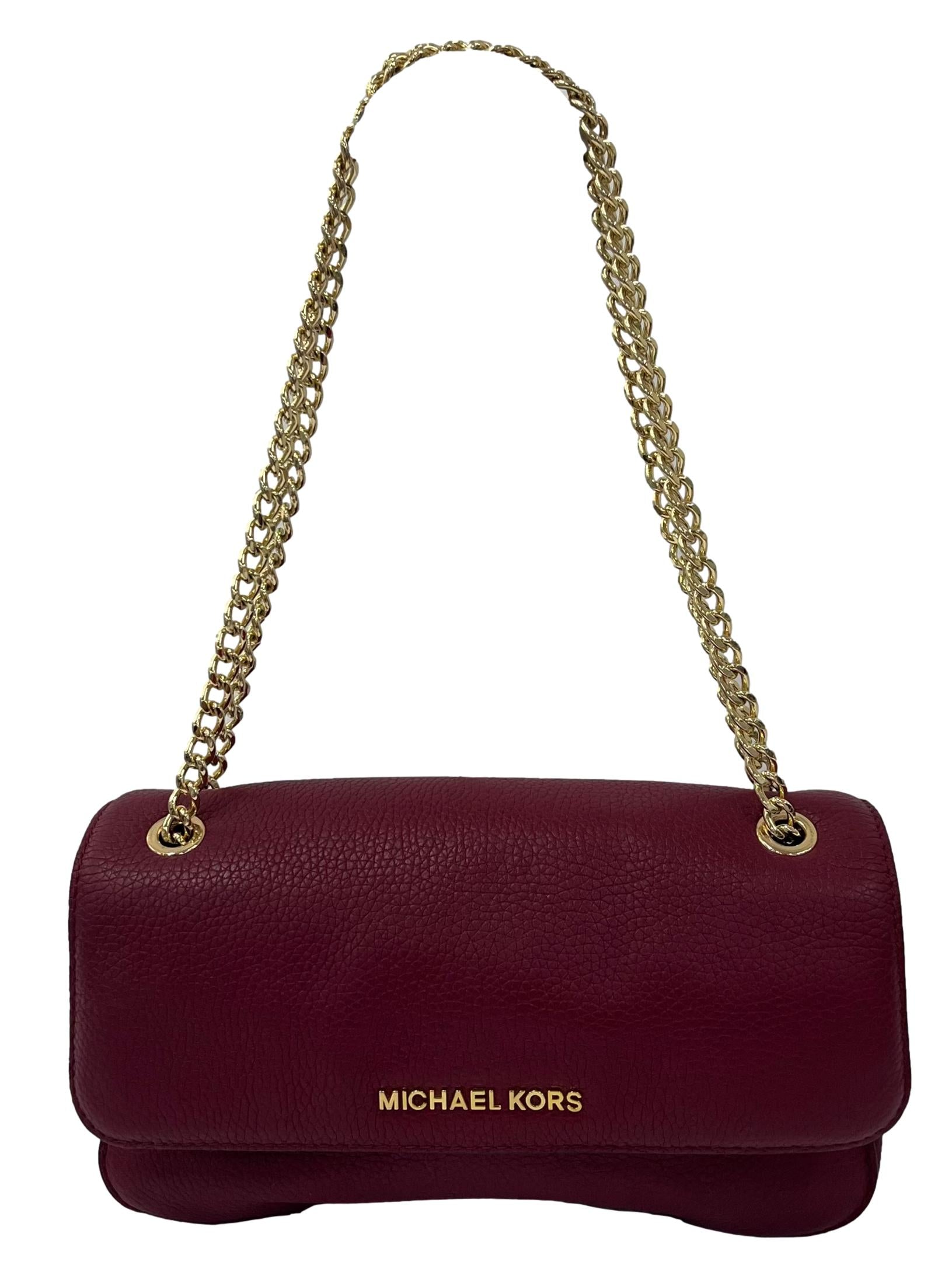 Maroon Shoulder Bag With Adjustable Chain Strap