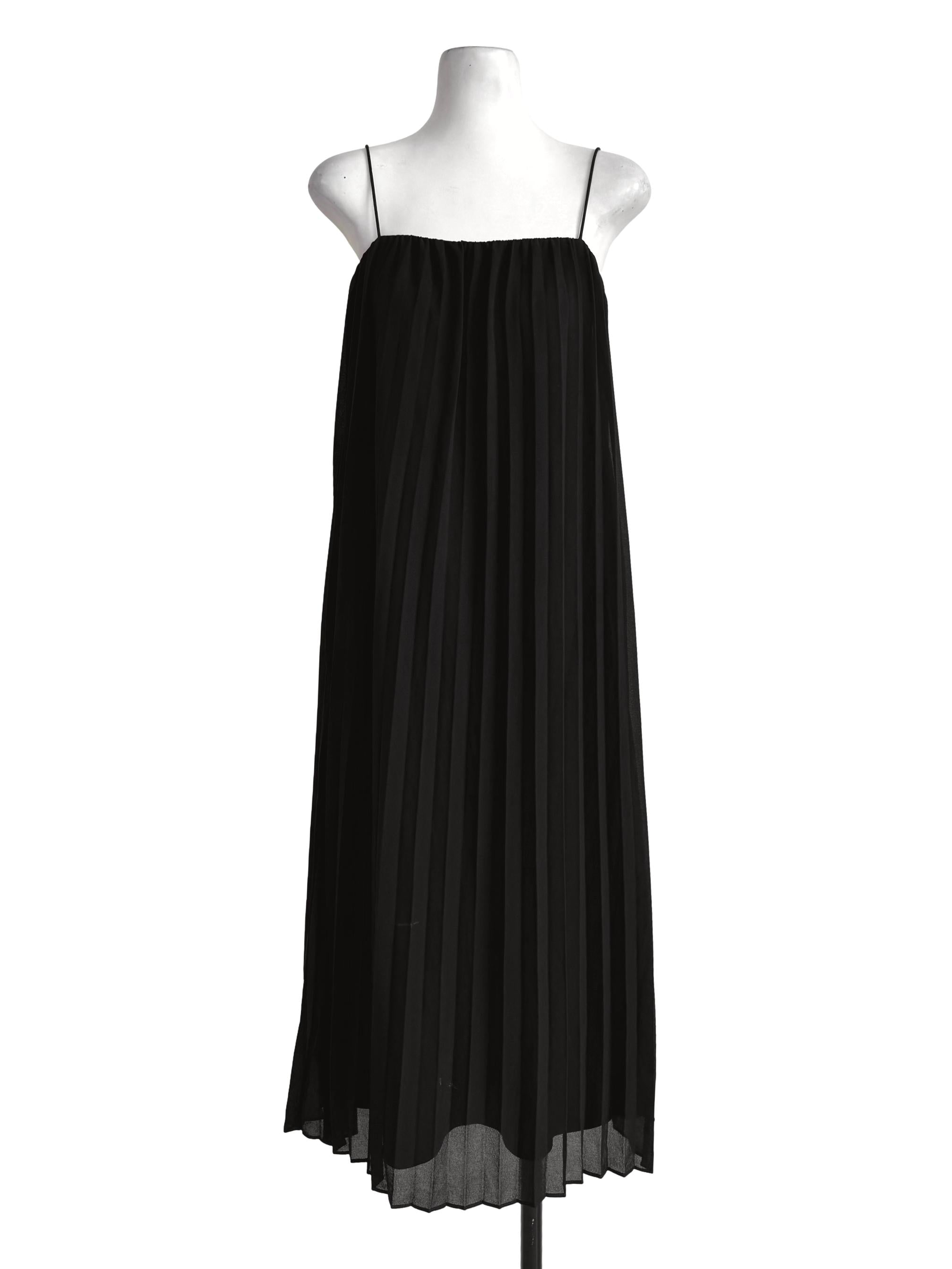 Midnight Pleated Dress