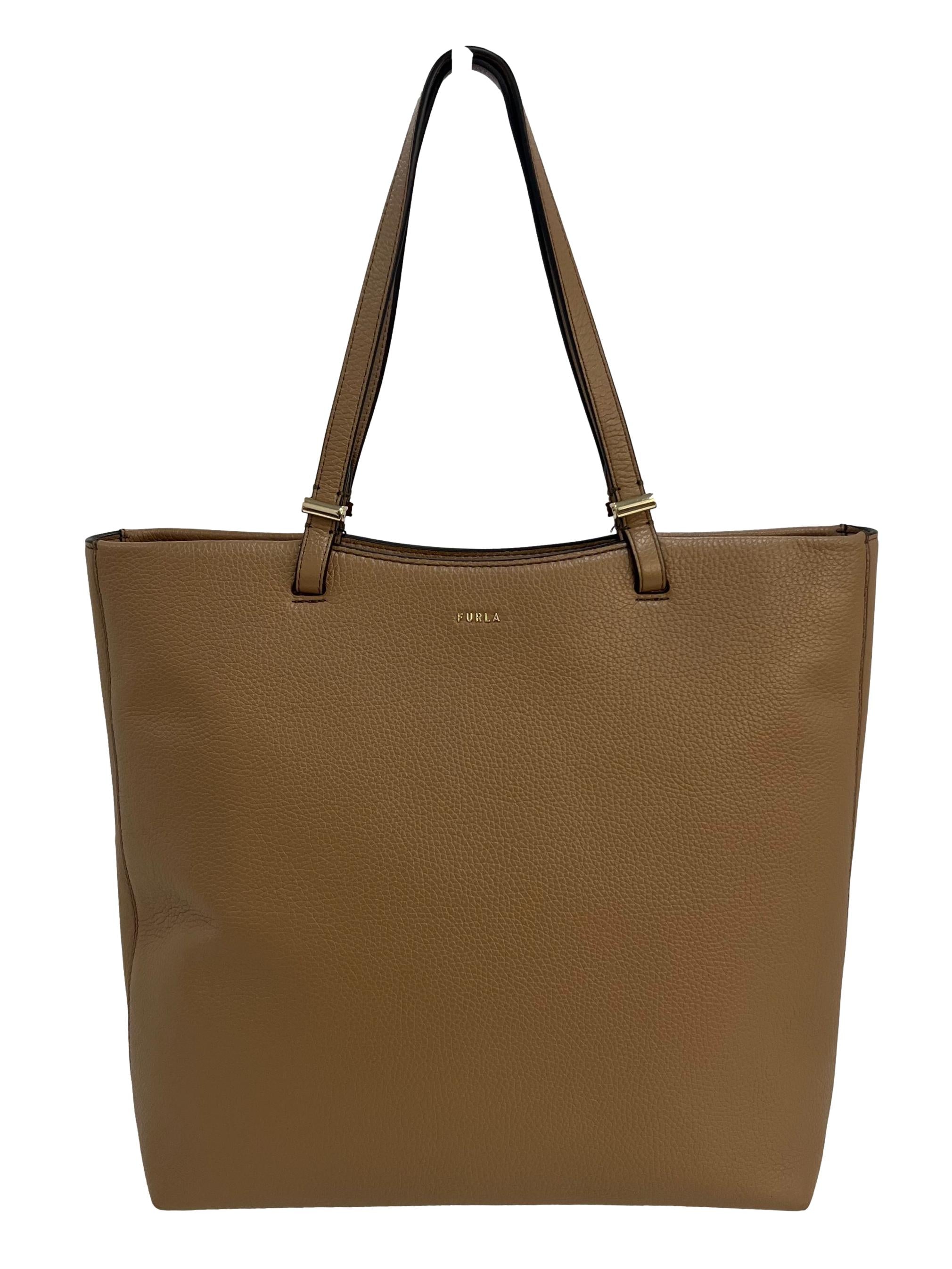 Brown Pebbled Leather Tote Bag CSN*