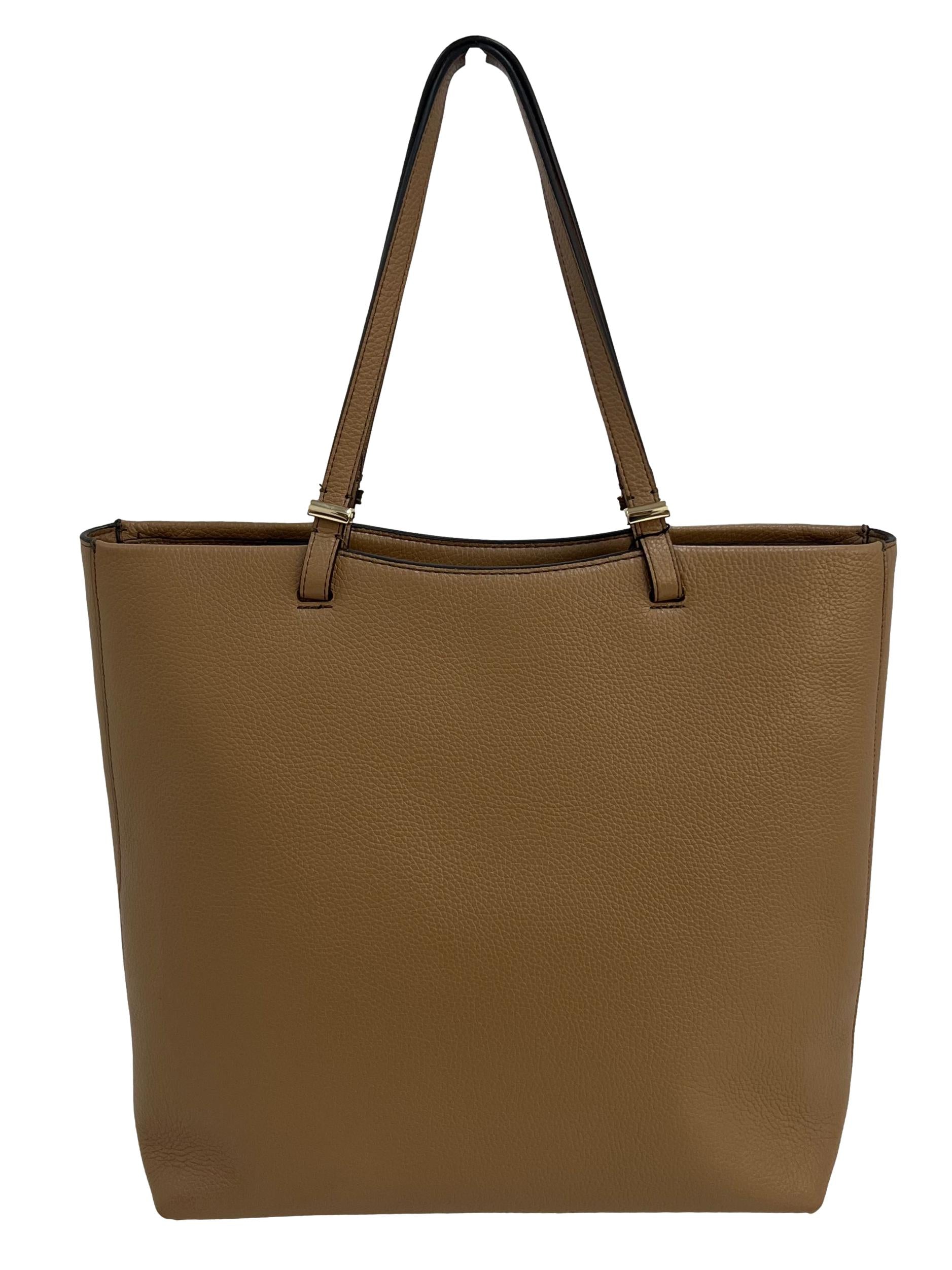 Brown Pebbled Leather Tote Bag CSN*