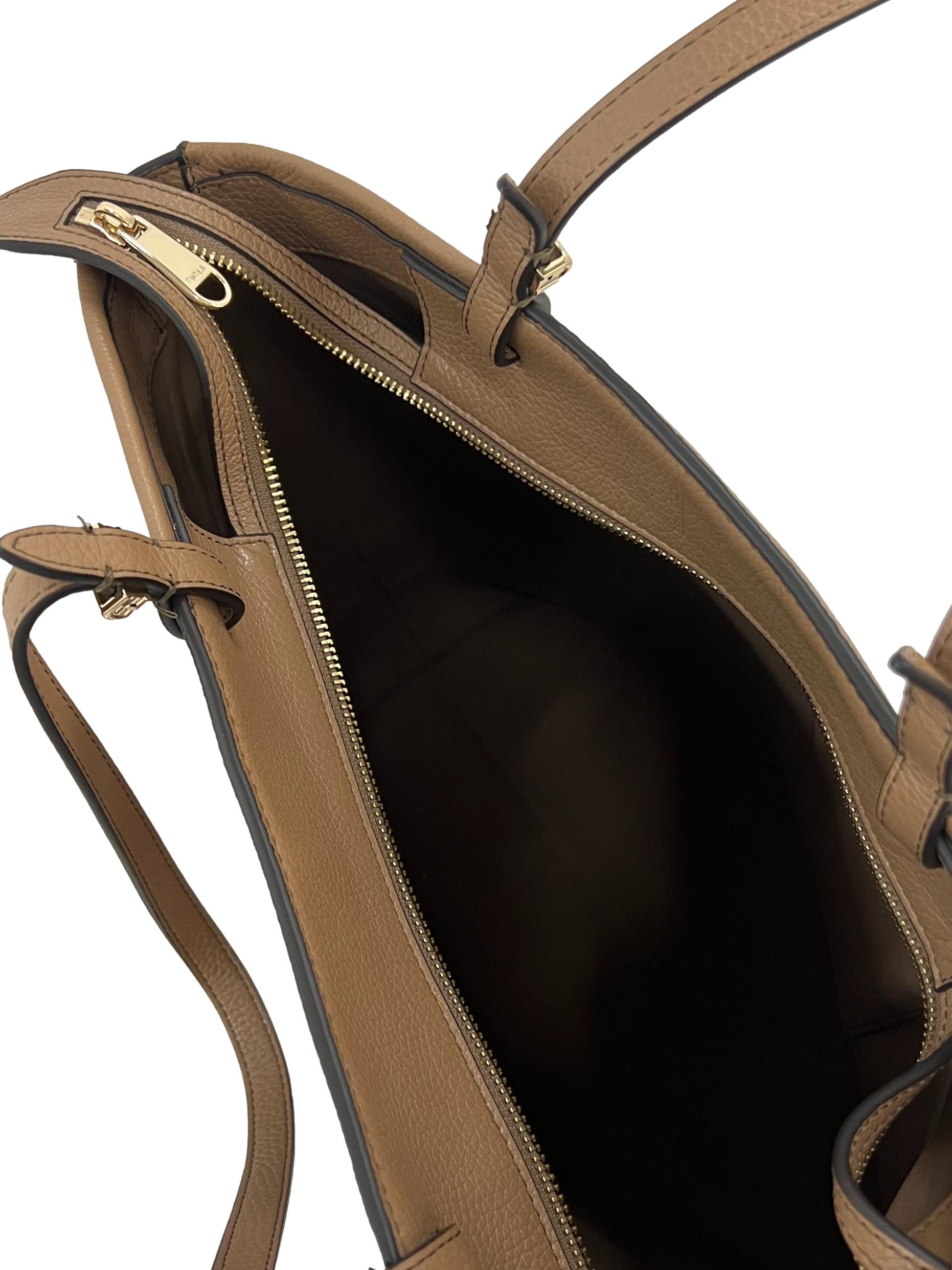 Brown Pebbled Leather Tote Bag CSN*