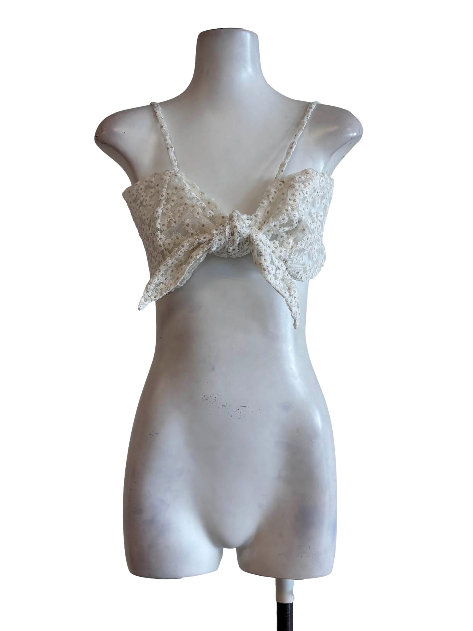 White Floral Lace Camisole Top