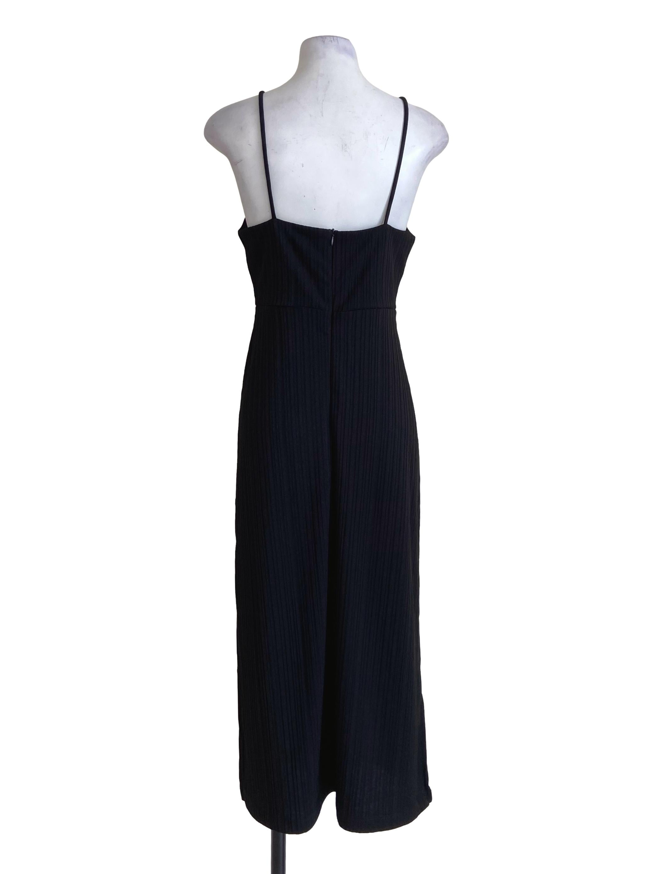 Black Sleeveless Slit Dress