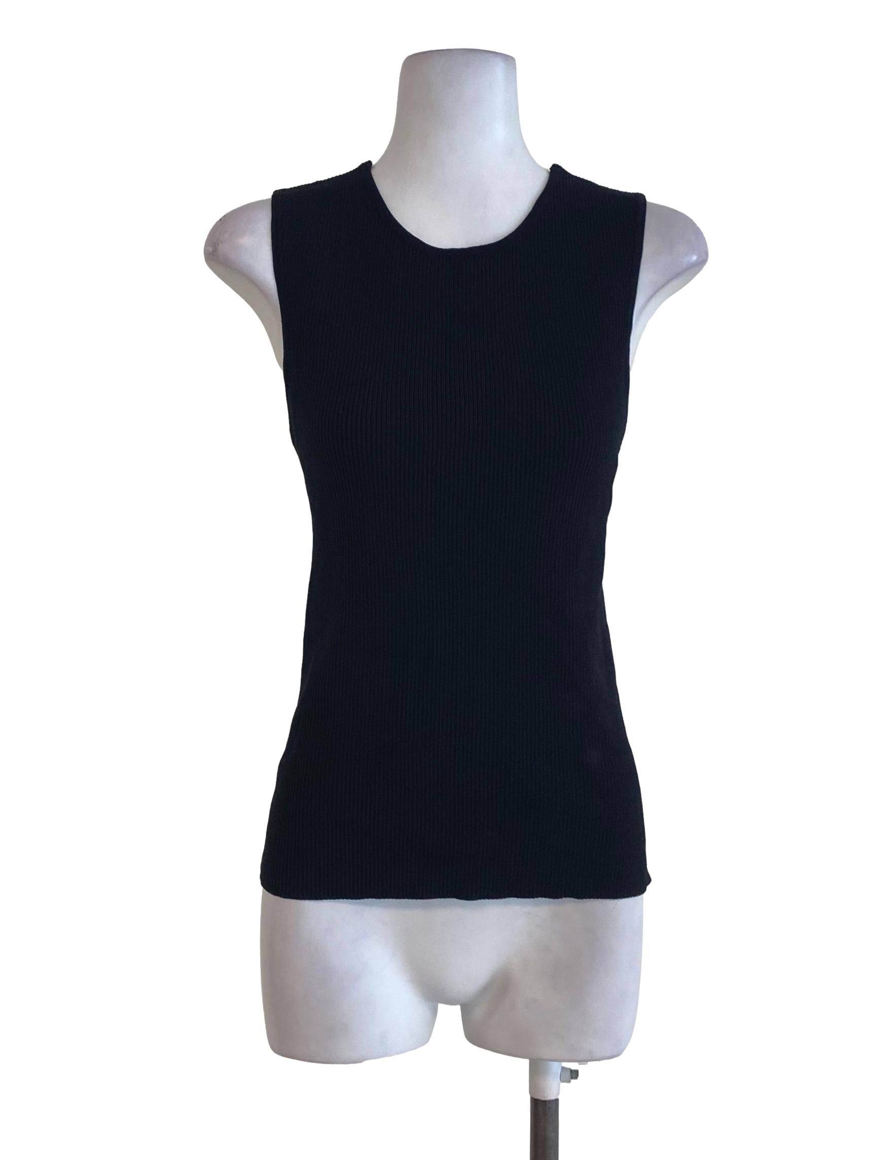 Black Knitted Sleeveless Top