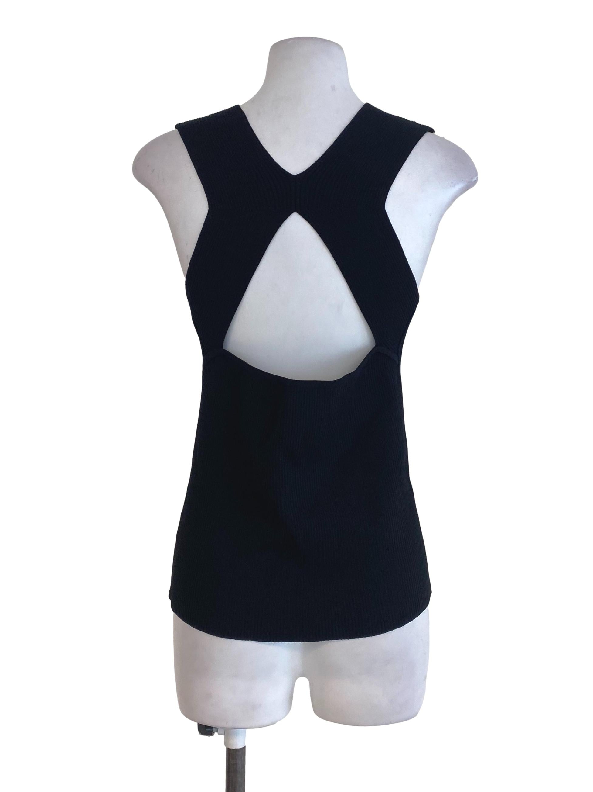 Black Knitted Sleeveless Top