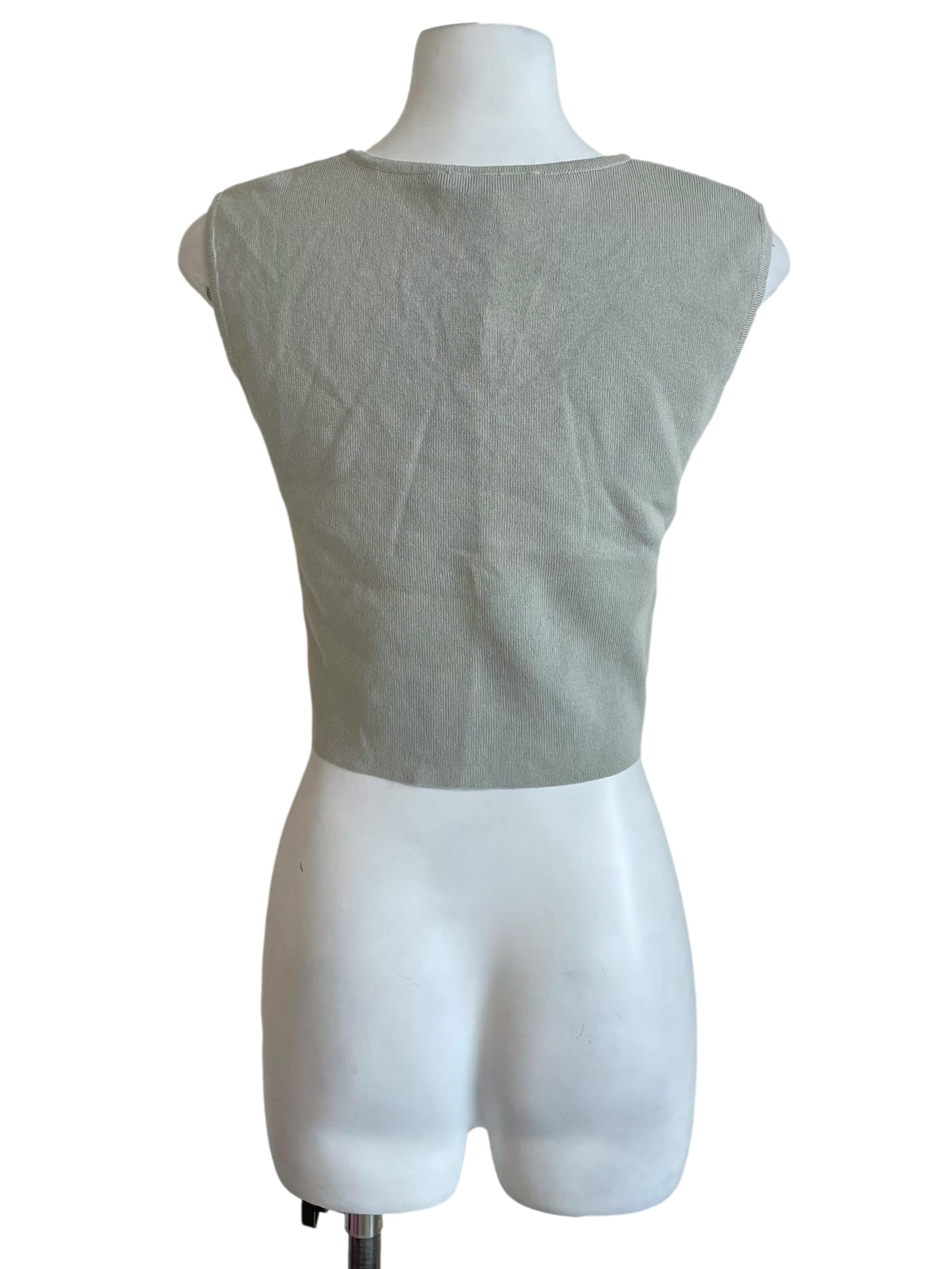 Light Sand Dollar Knit Crop Top