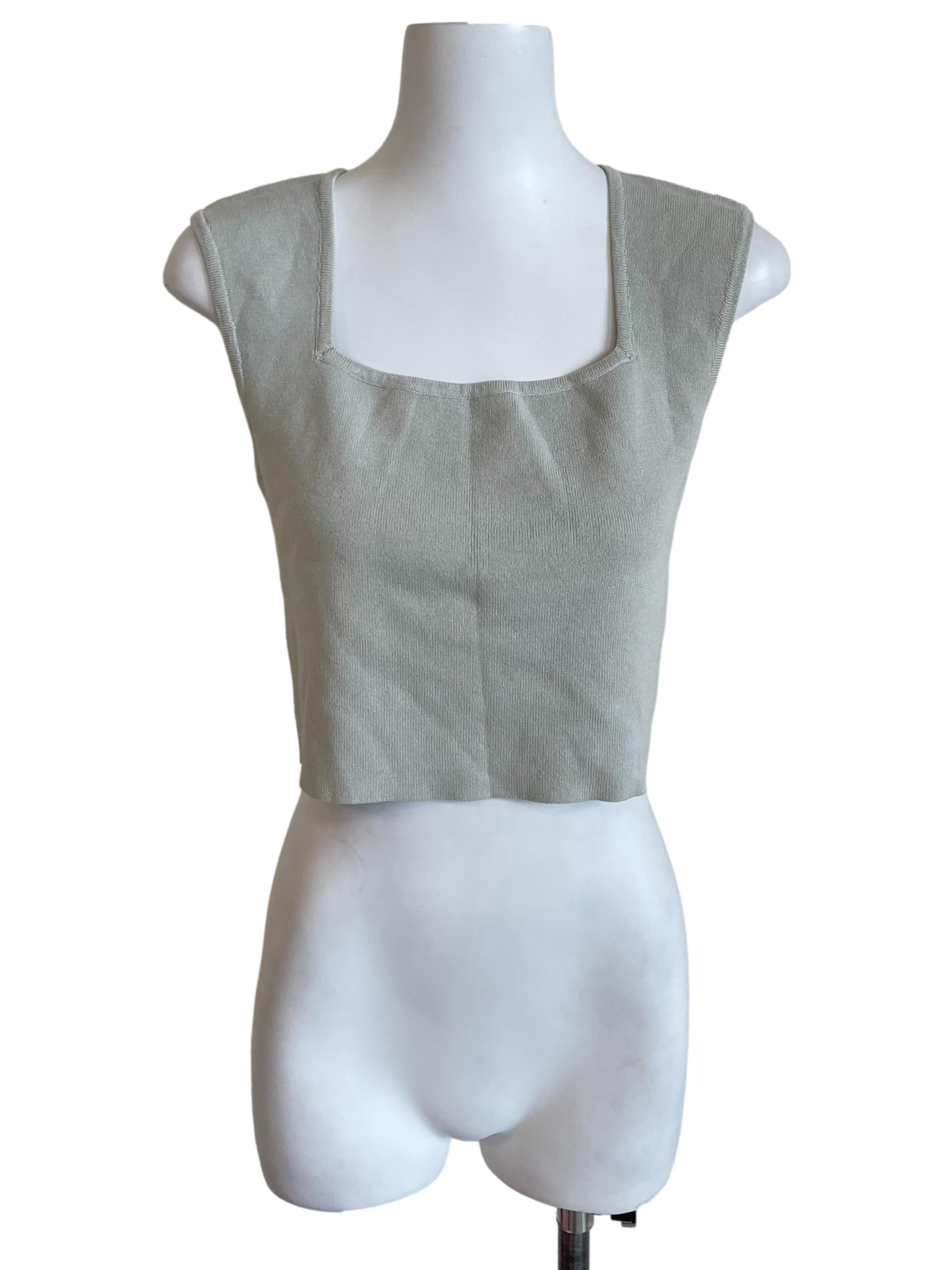 Light Sand Dollar Knit Crop Top