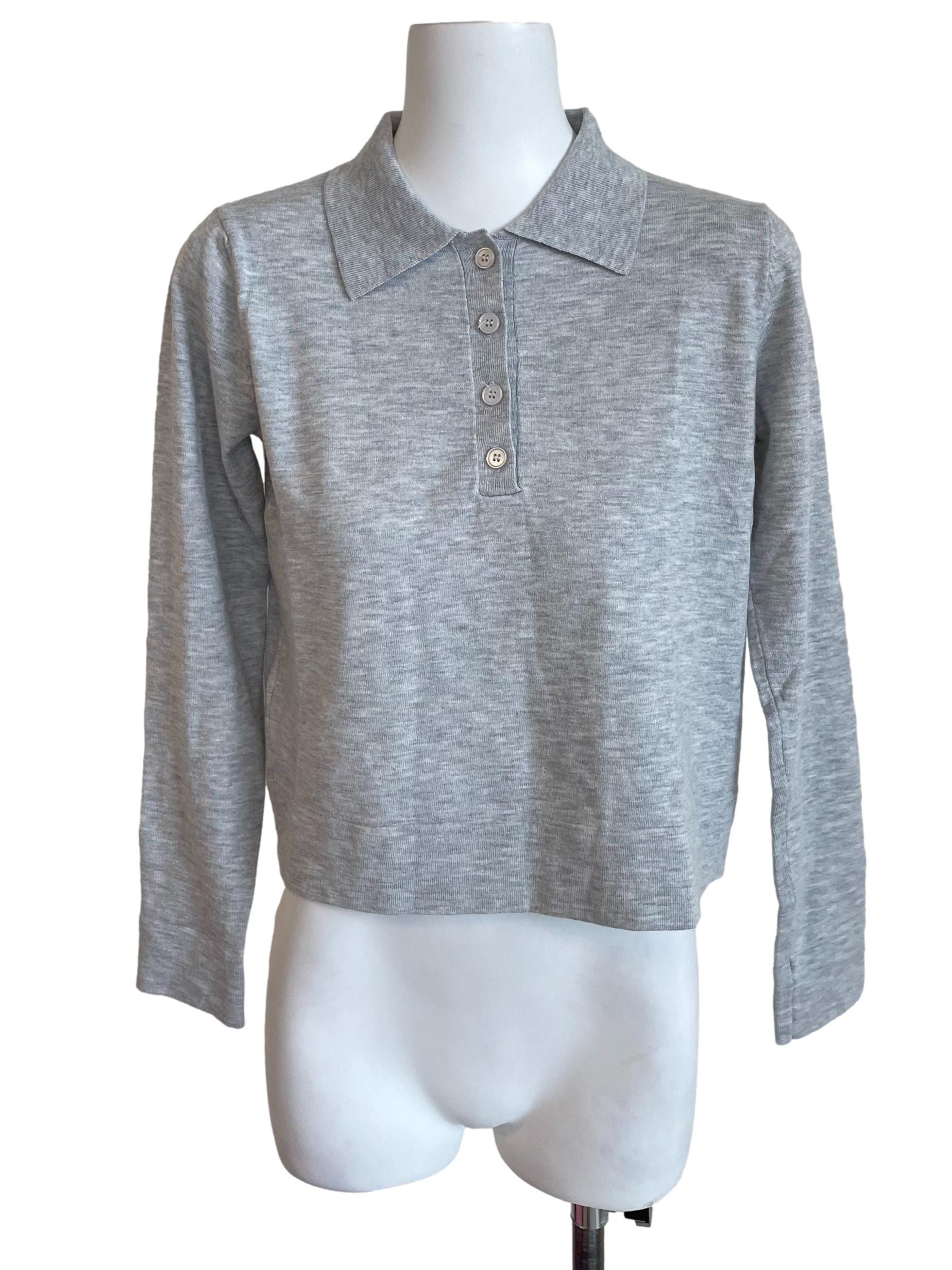 Cloud Knit Long Sleeves Polo