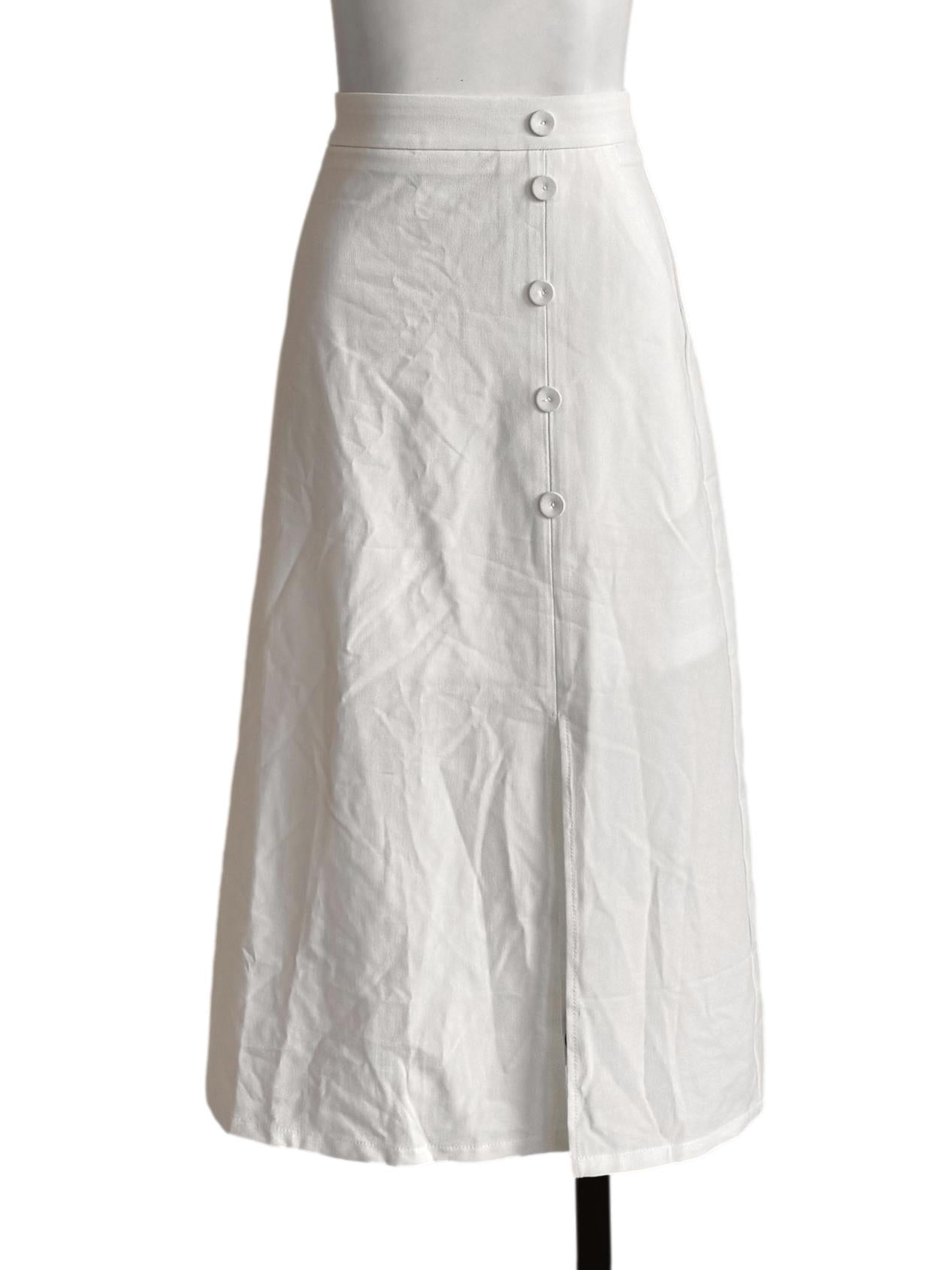 Pure White A-Line Skirt TCL