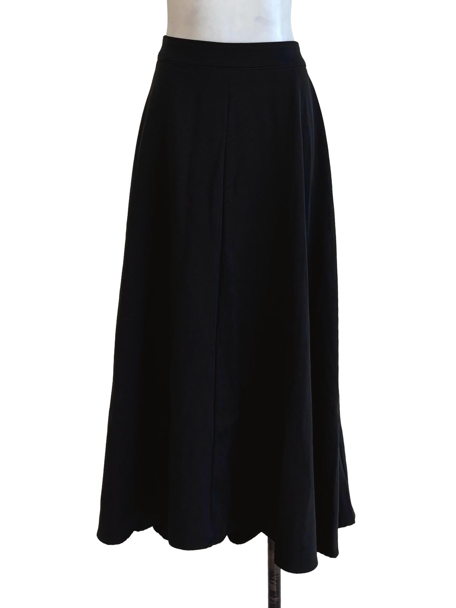 Onyx Black Flowy Maxi Skirt
