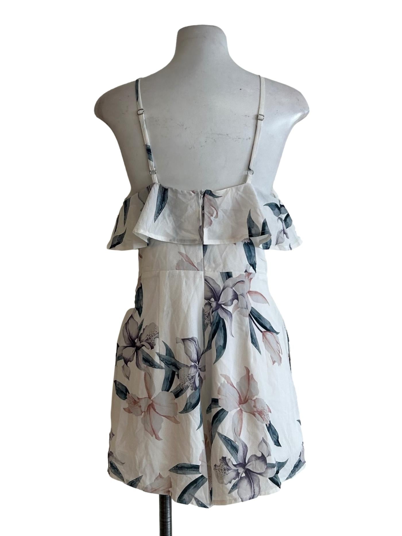 Daisy White And Floral Cami Romper TTR