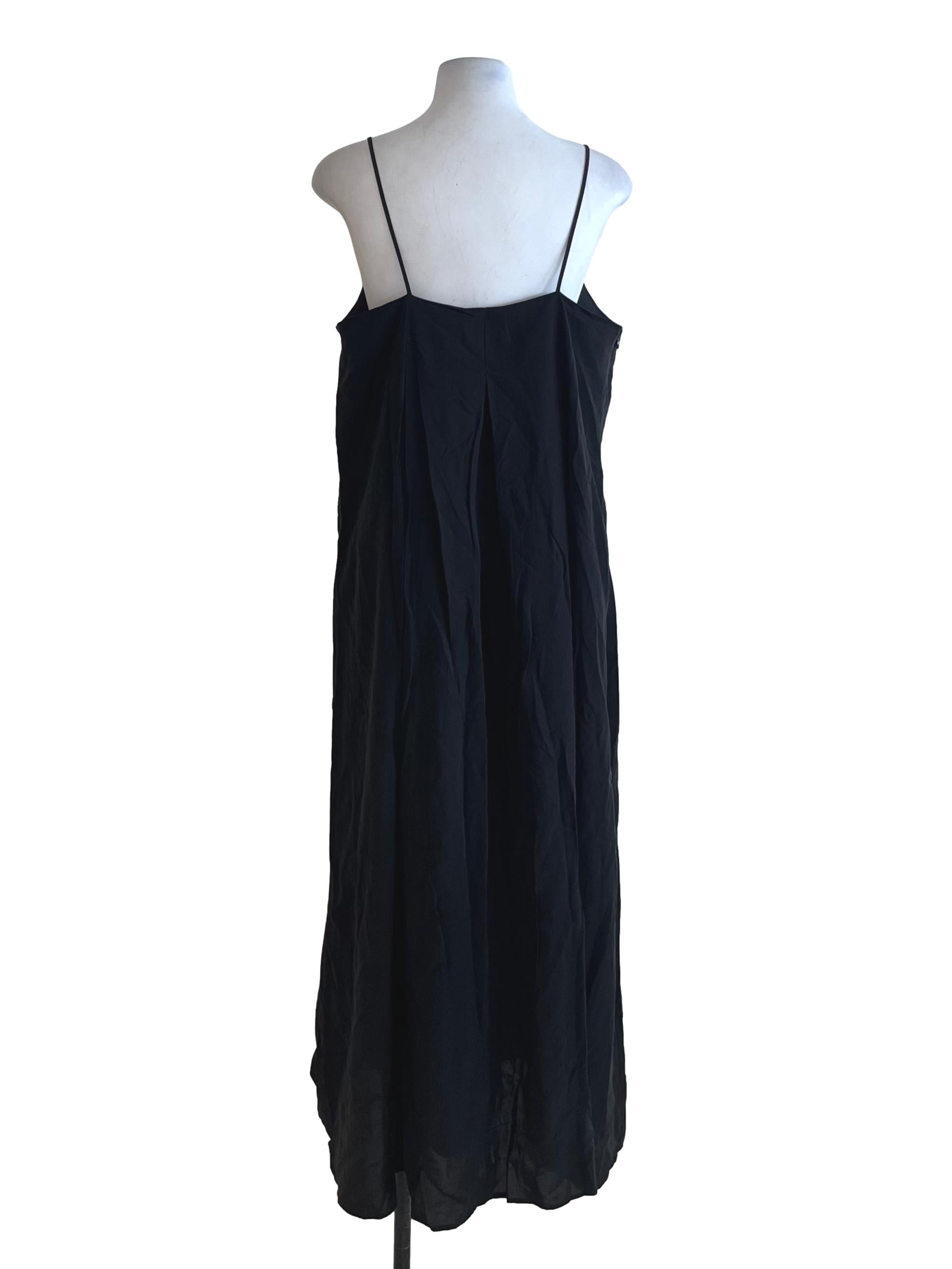 Black Spaghetti Strap Shift Dress TEM