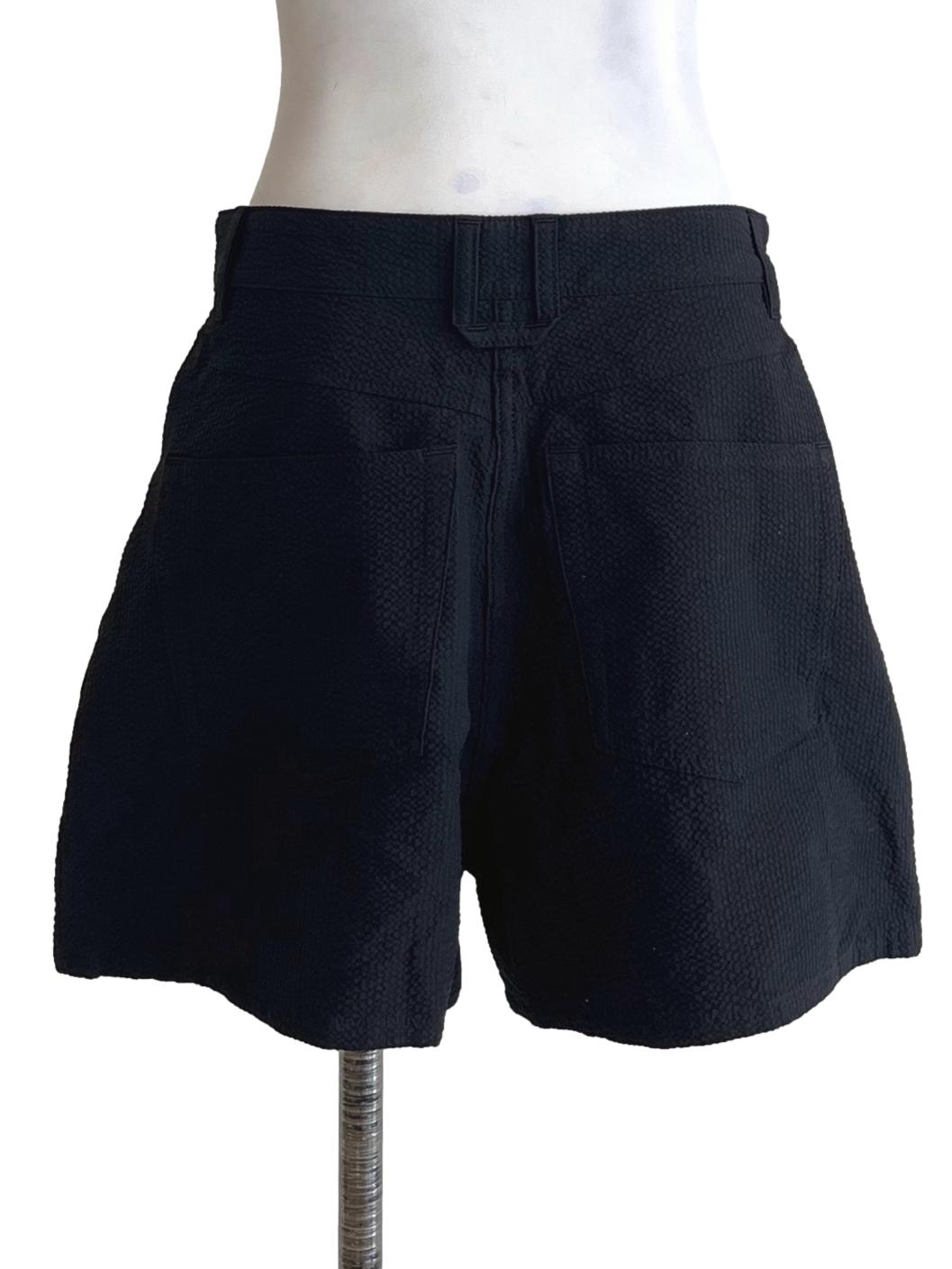 Jade Black Pleated Shorts