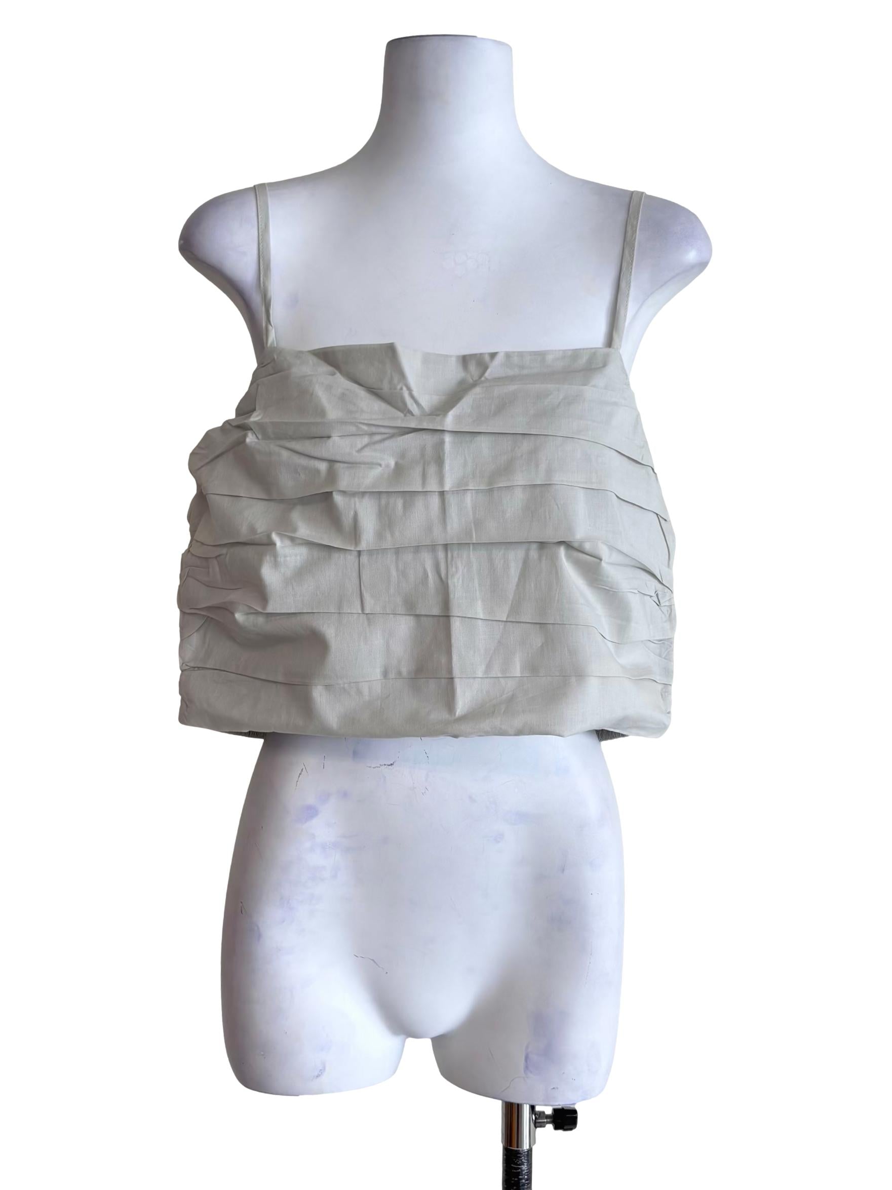 Light Grey Eryn Ruched Side Crop Top