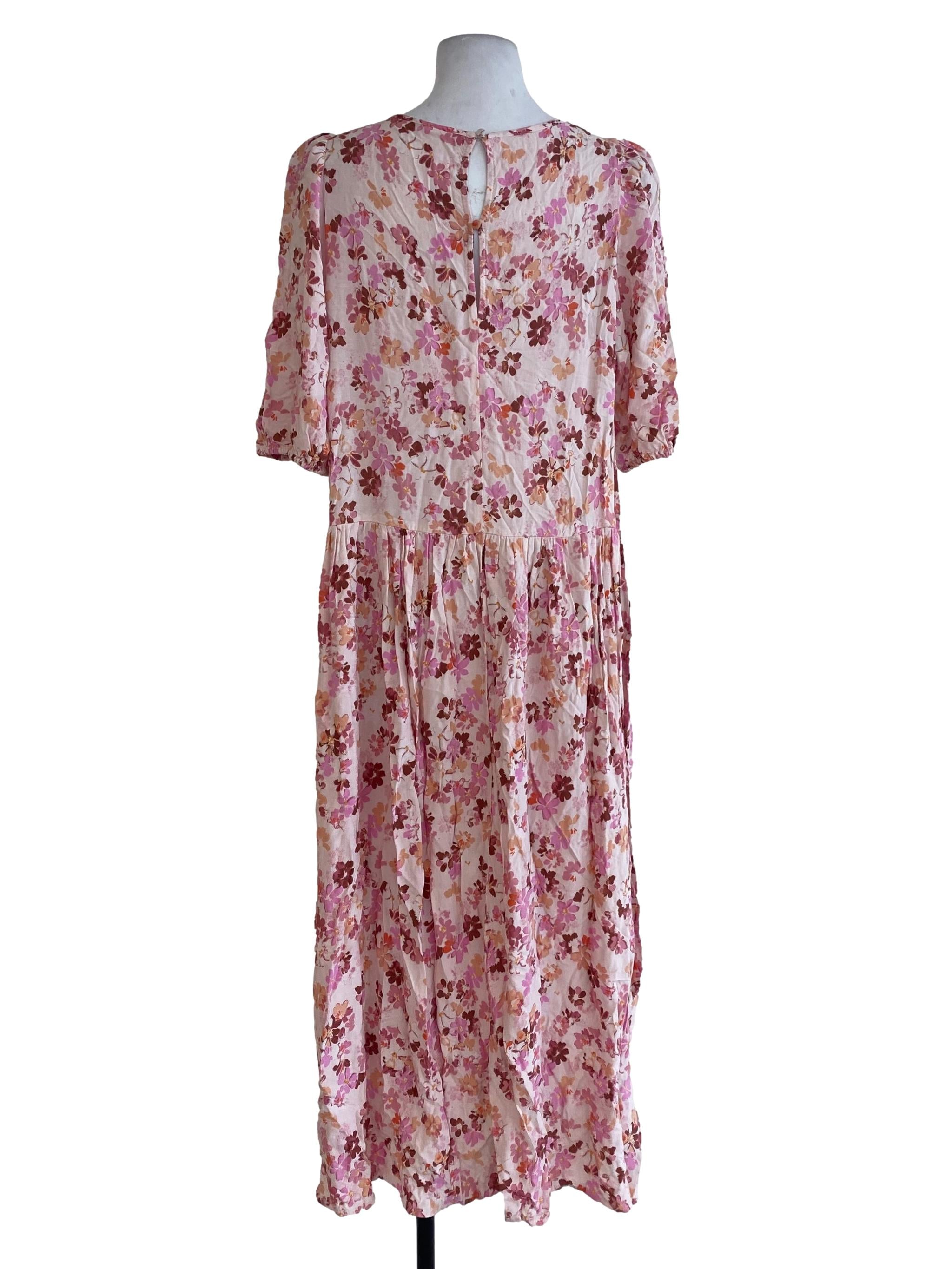 Pink Floral Blouson Dress