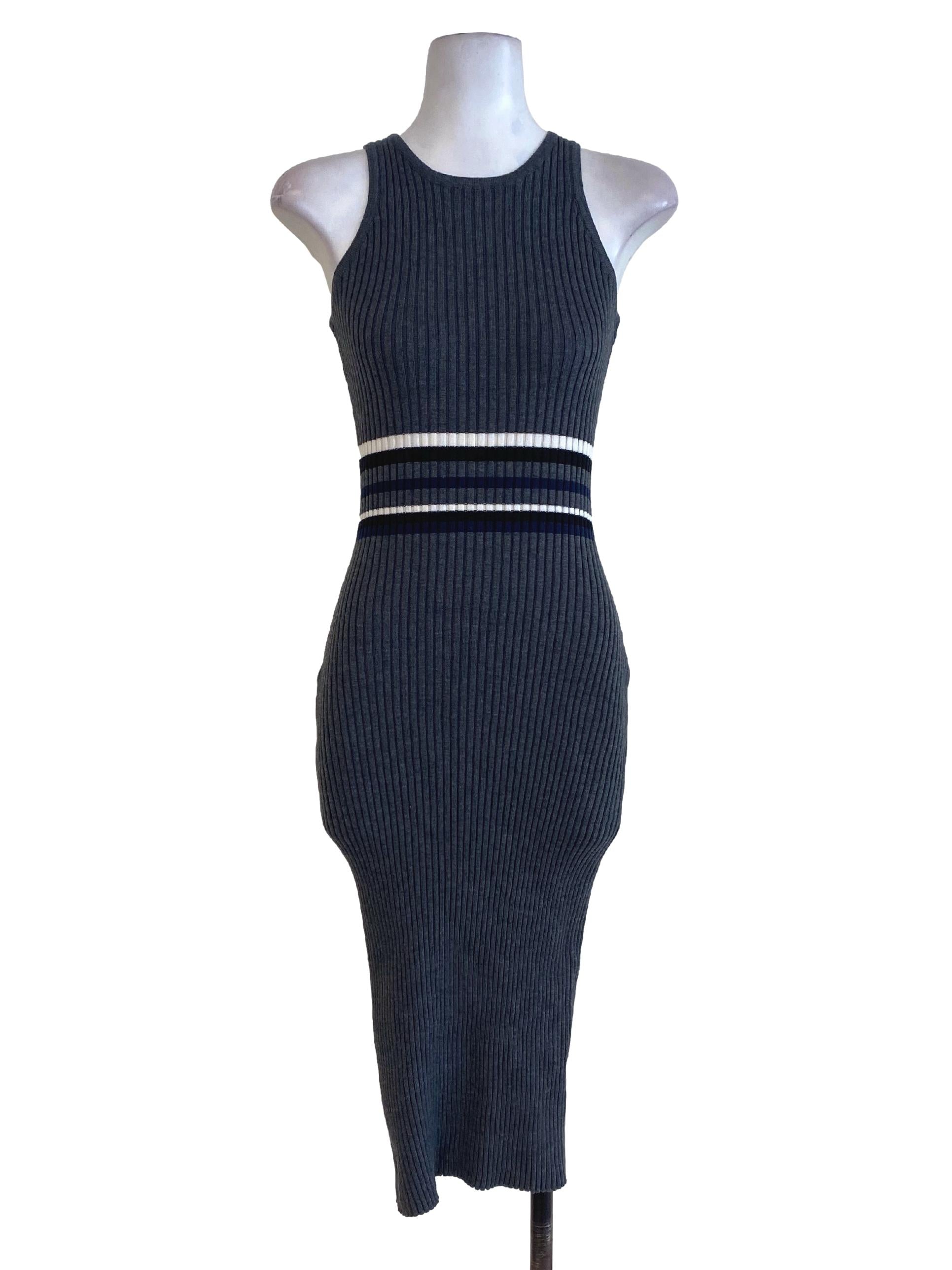 MDS Grey Knitted Bodycon Dress | REFASH