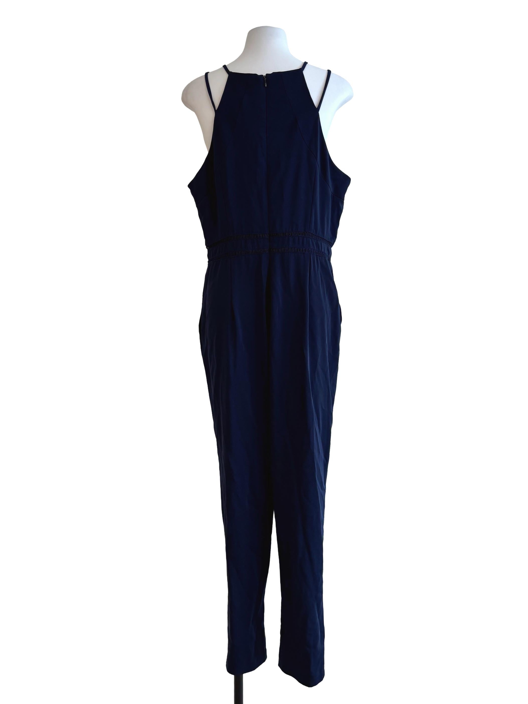 Midnight Blue Cut Out Slim Fit Jumpsuit