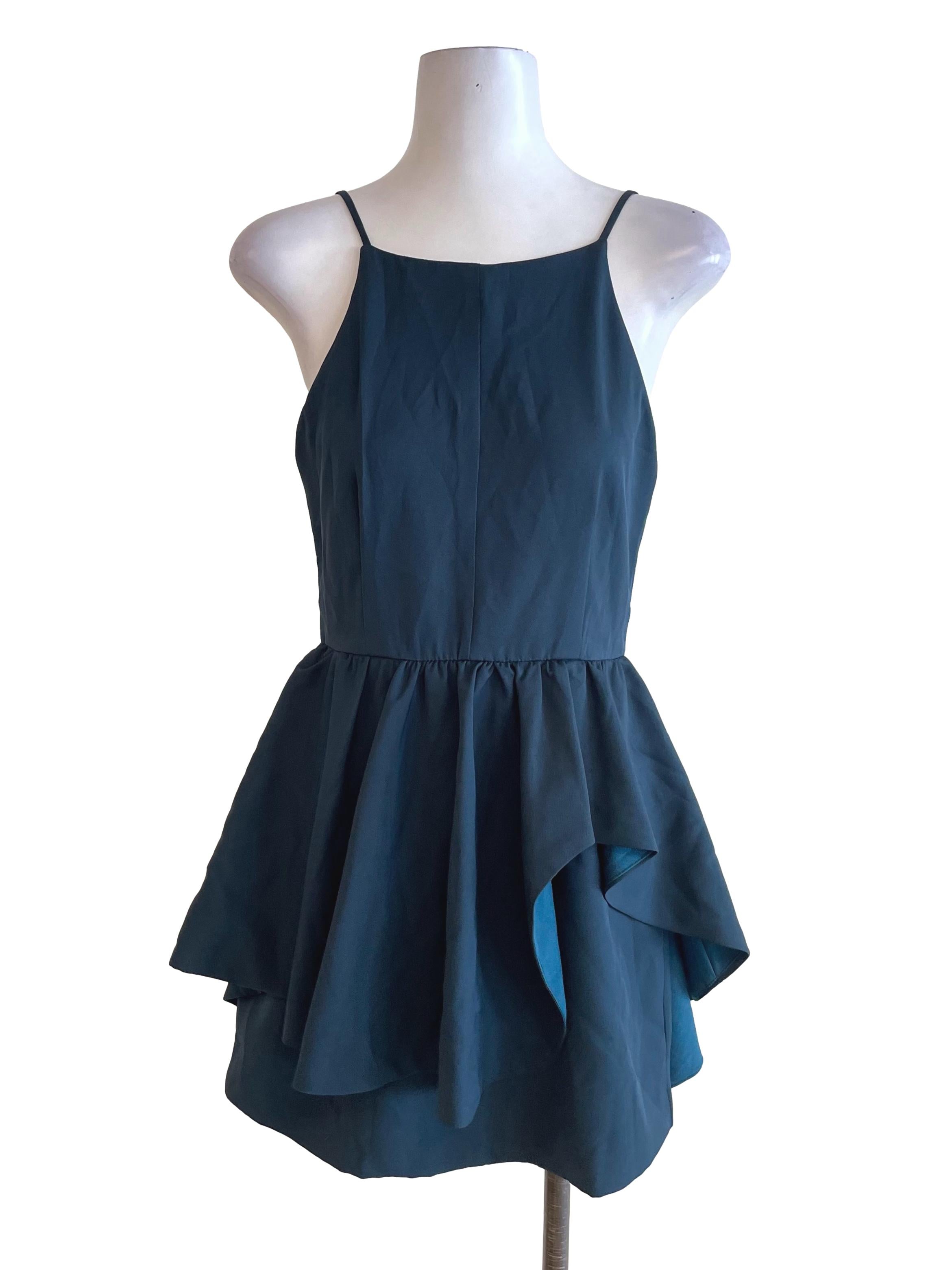 Peacock Blue Peplum Dress