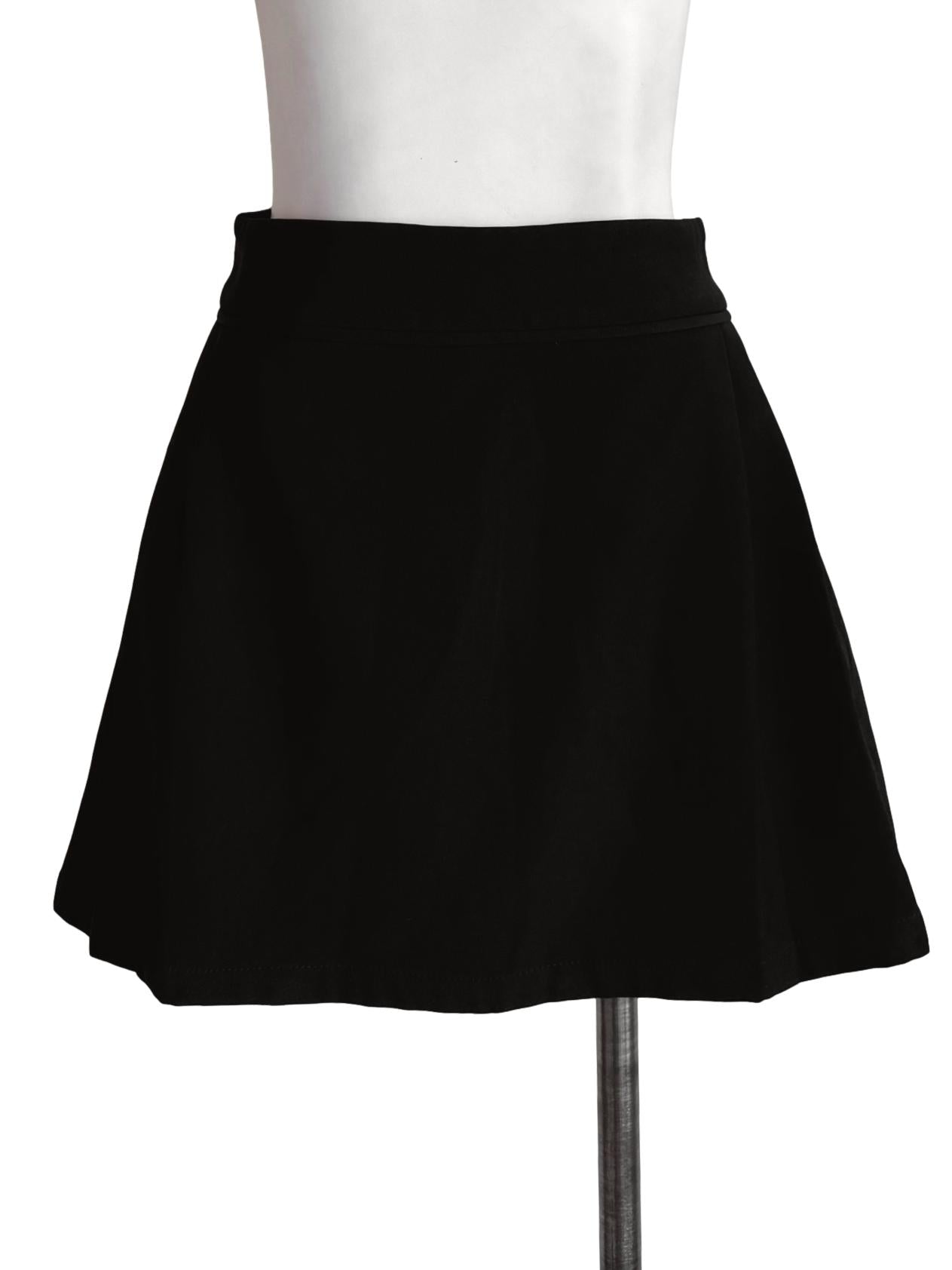 Pewter Black Mini Skirt