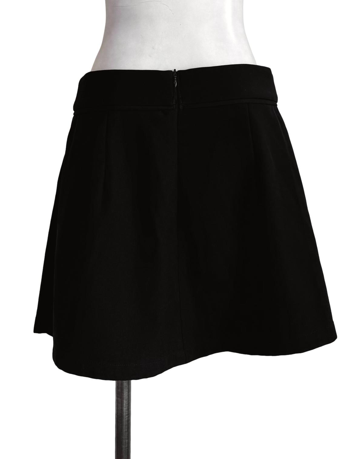 Pewter Black Mini Skirt