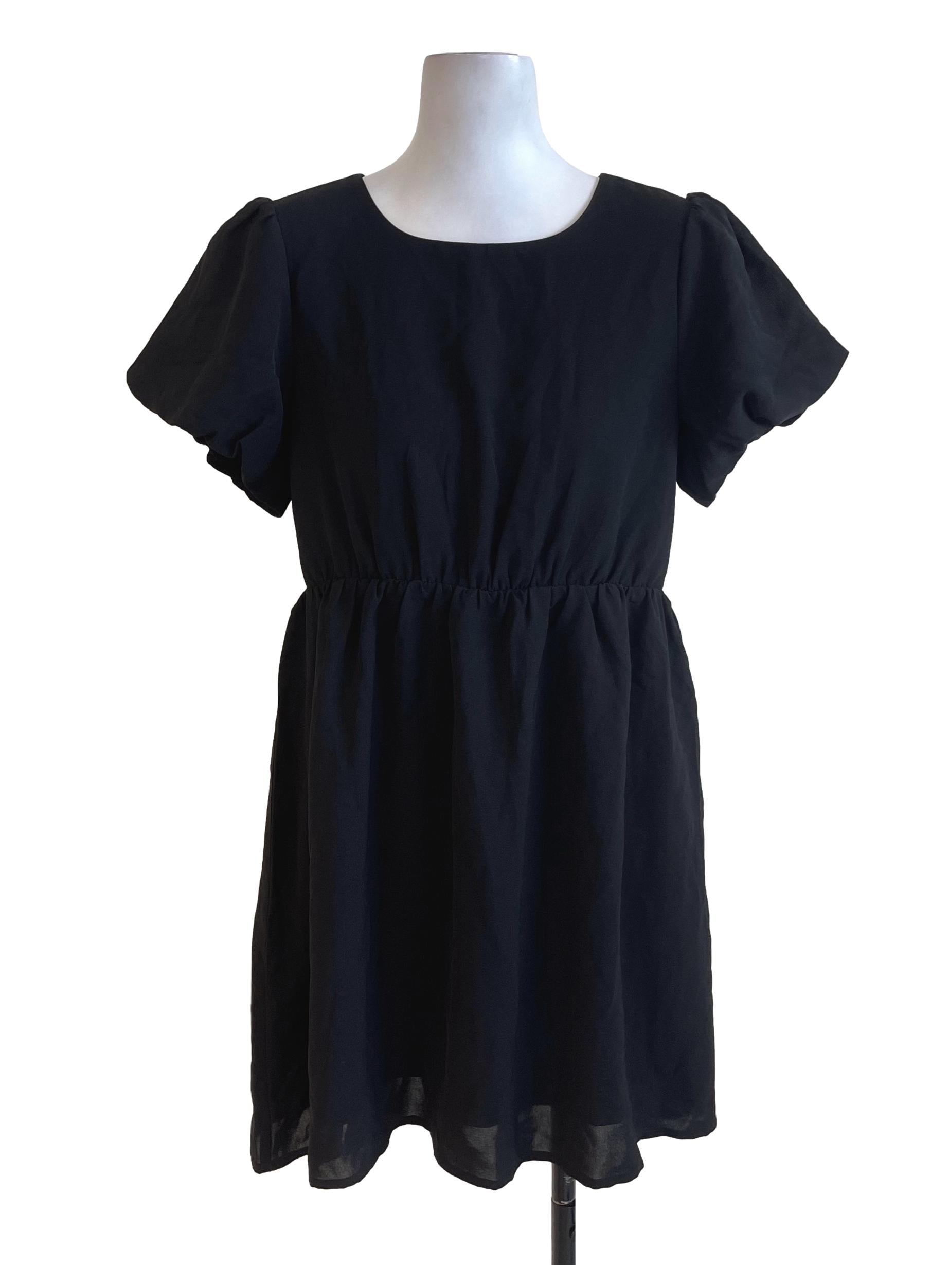 Black Round Neck Foster Dress