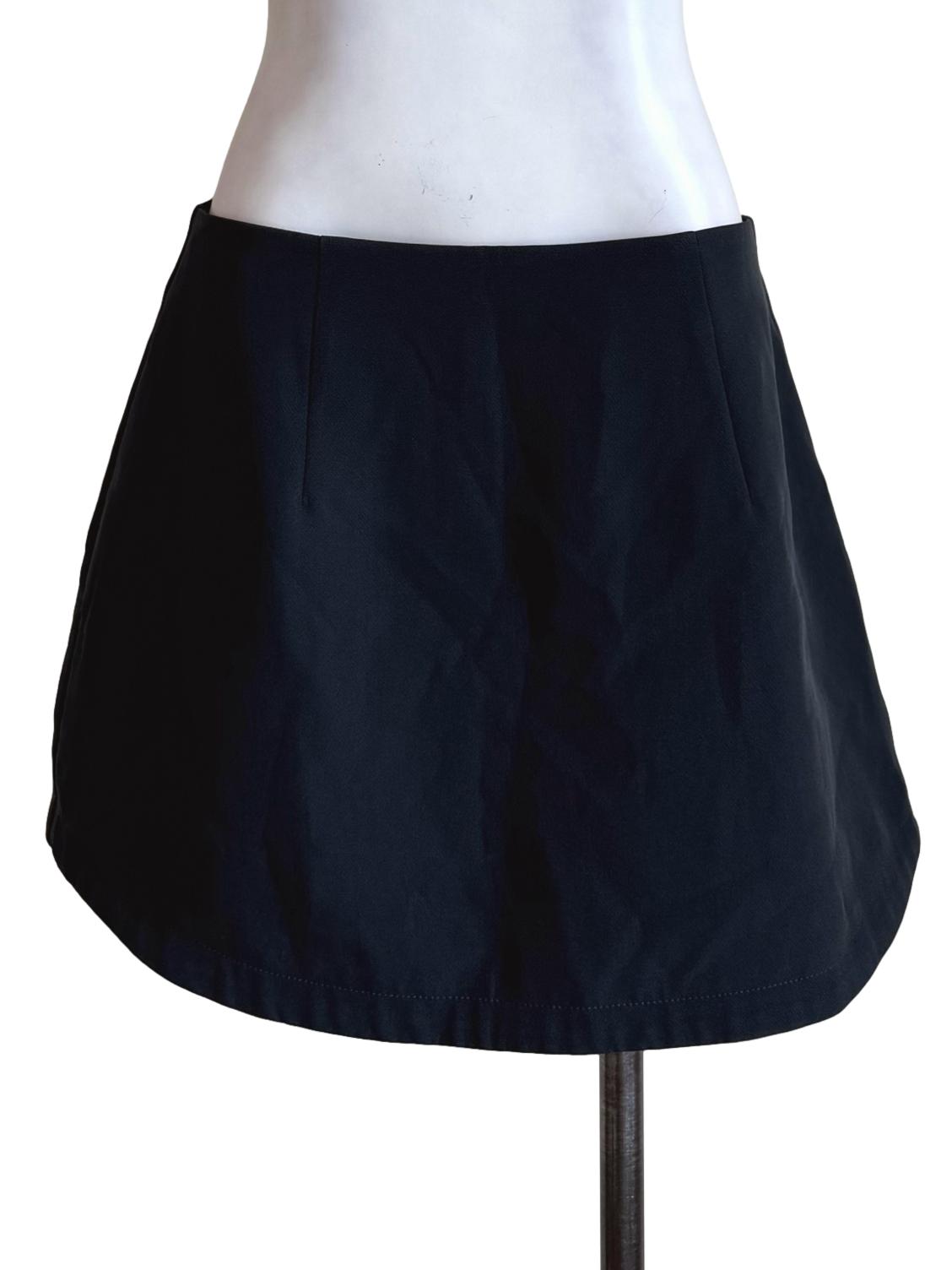 Pewter Black Mini Skirt