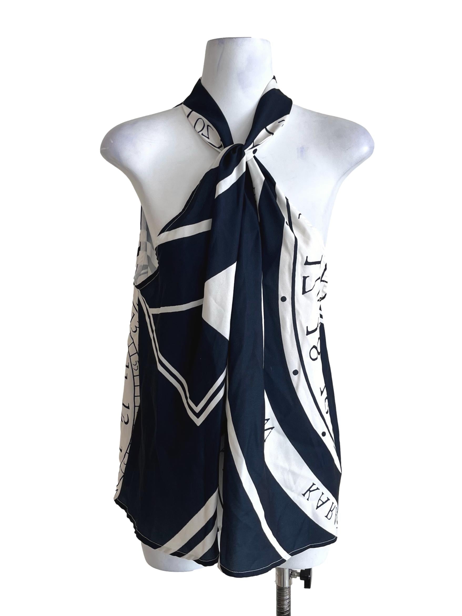 Berry Blue Abstract Print Halter Top