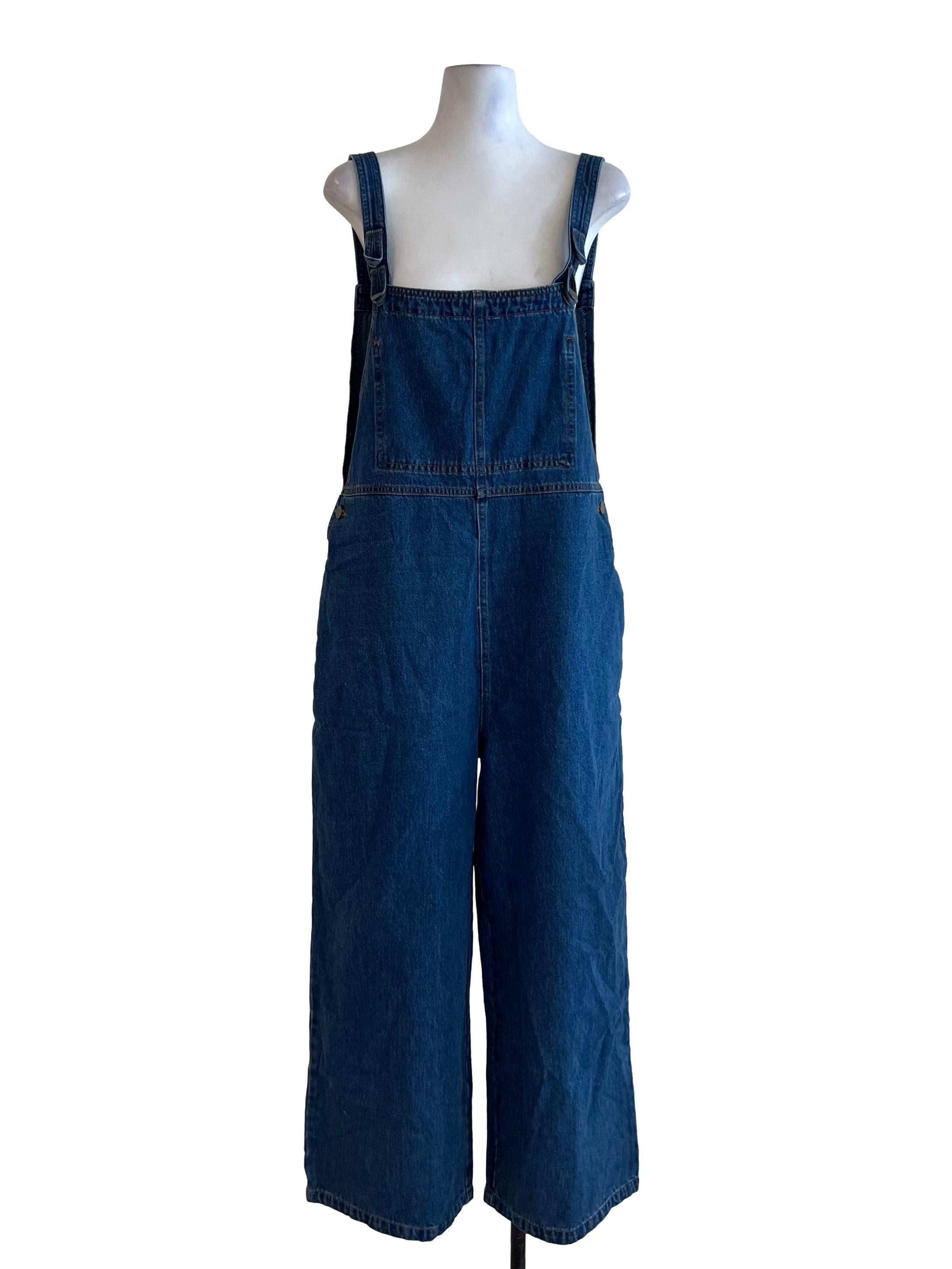 Blue Denim Plain Overalls