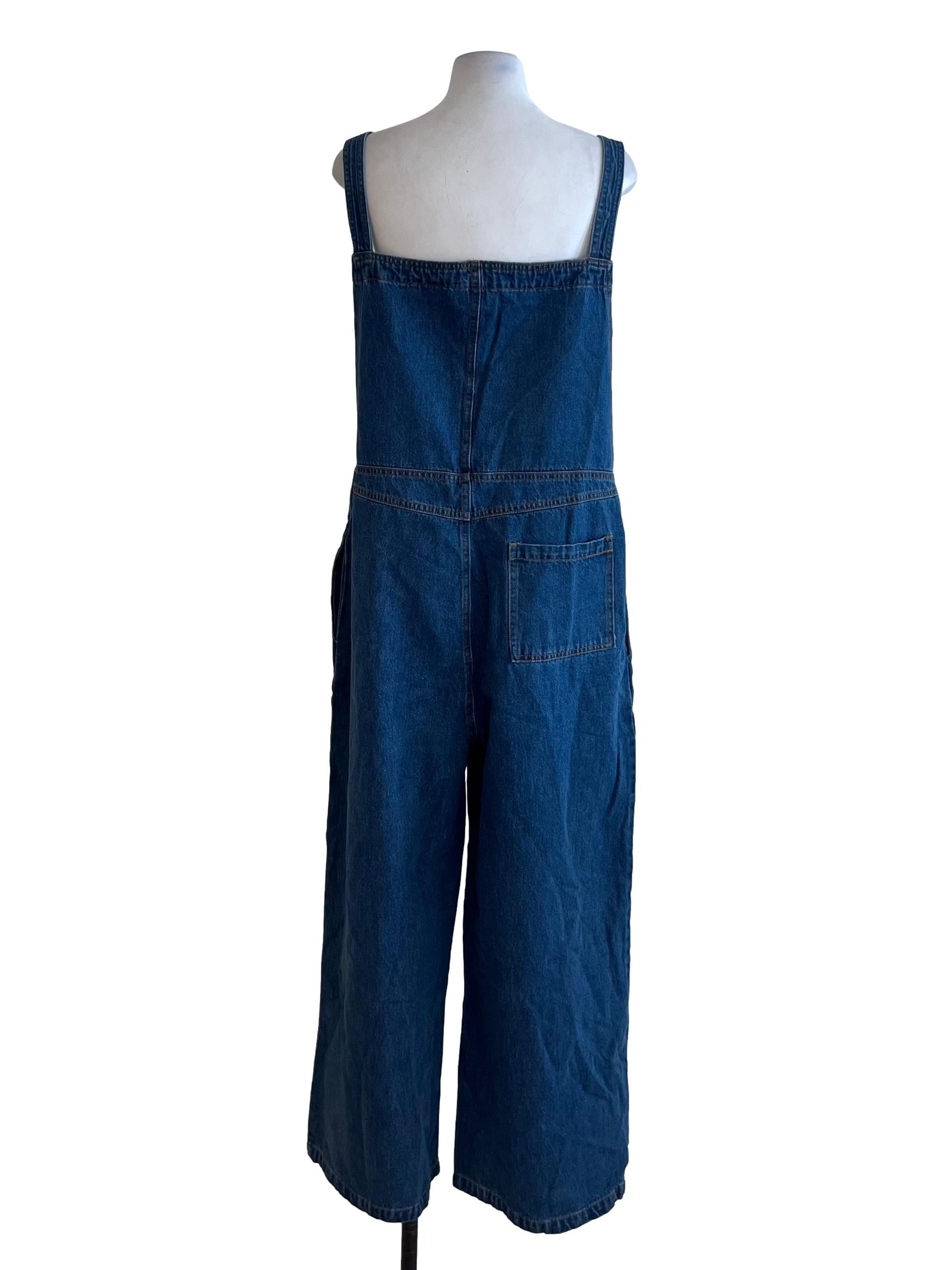 Blue Denim Plain Overalls