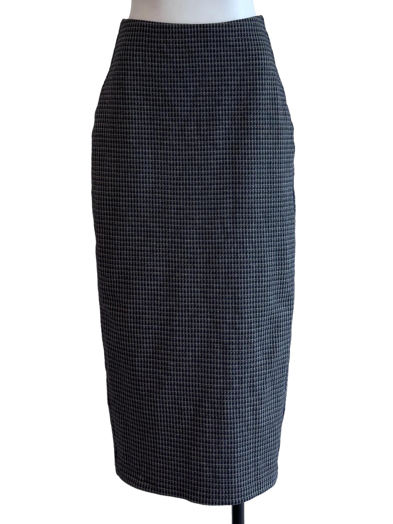 Denim Blue High Waist Pencil Skirt