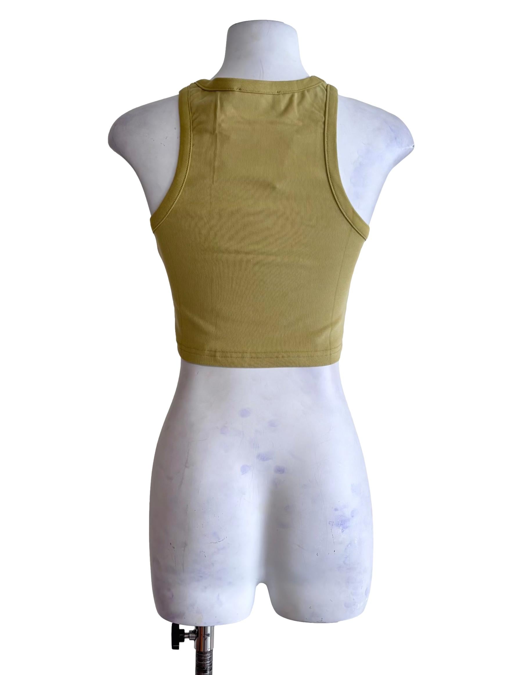 Green Elka Racercut Top