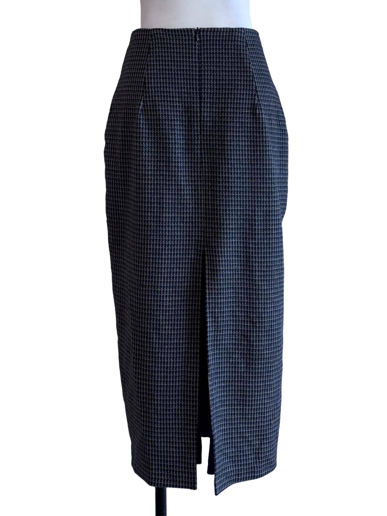 Denim Blue High Waist Pencil Skirt