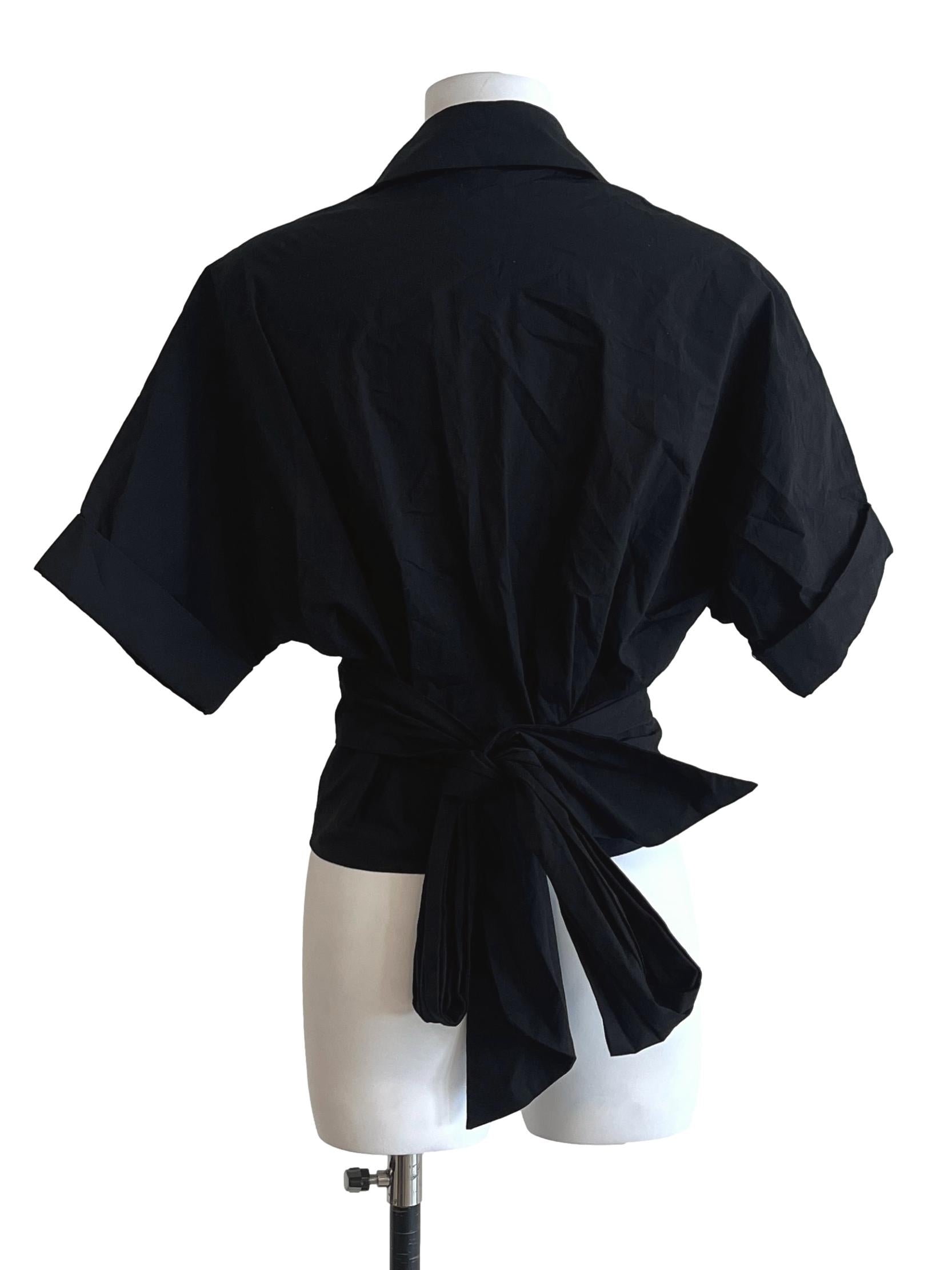 Onyx Black Wrap Top LB