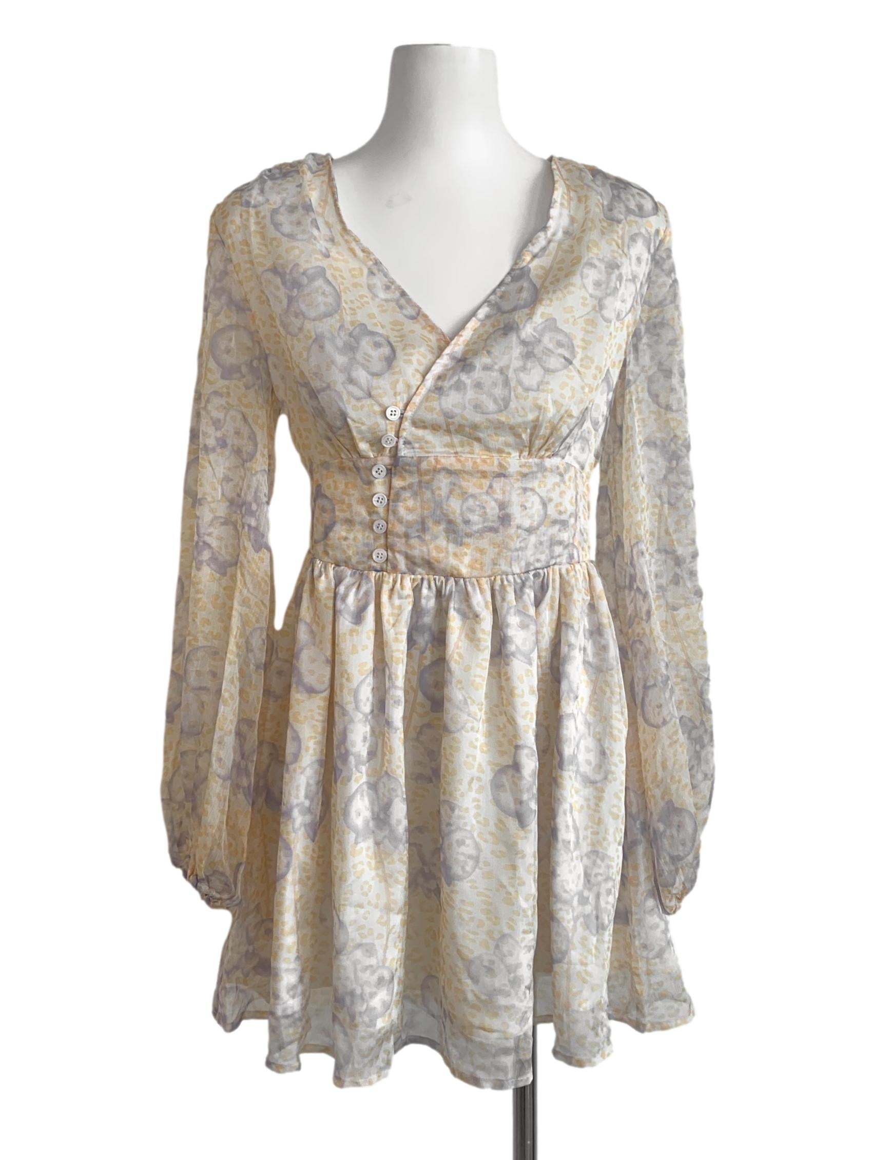 Banana Yellow Patterned Dress