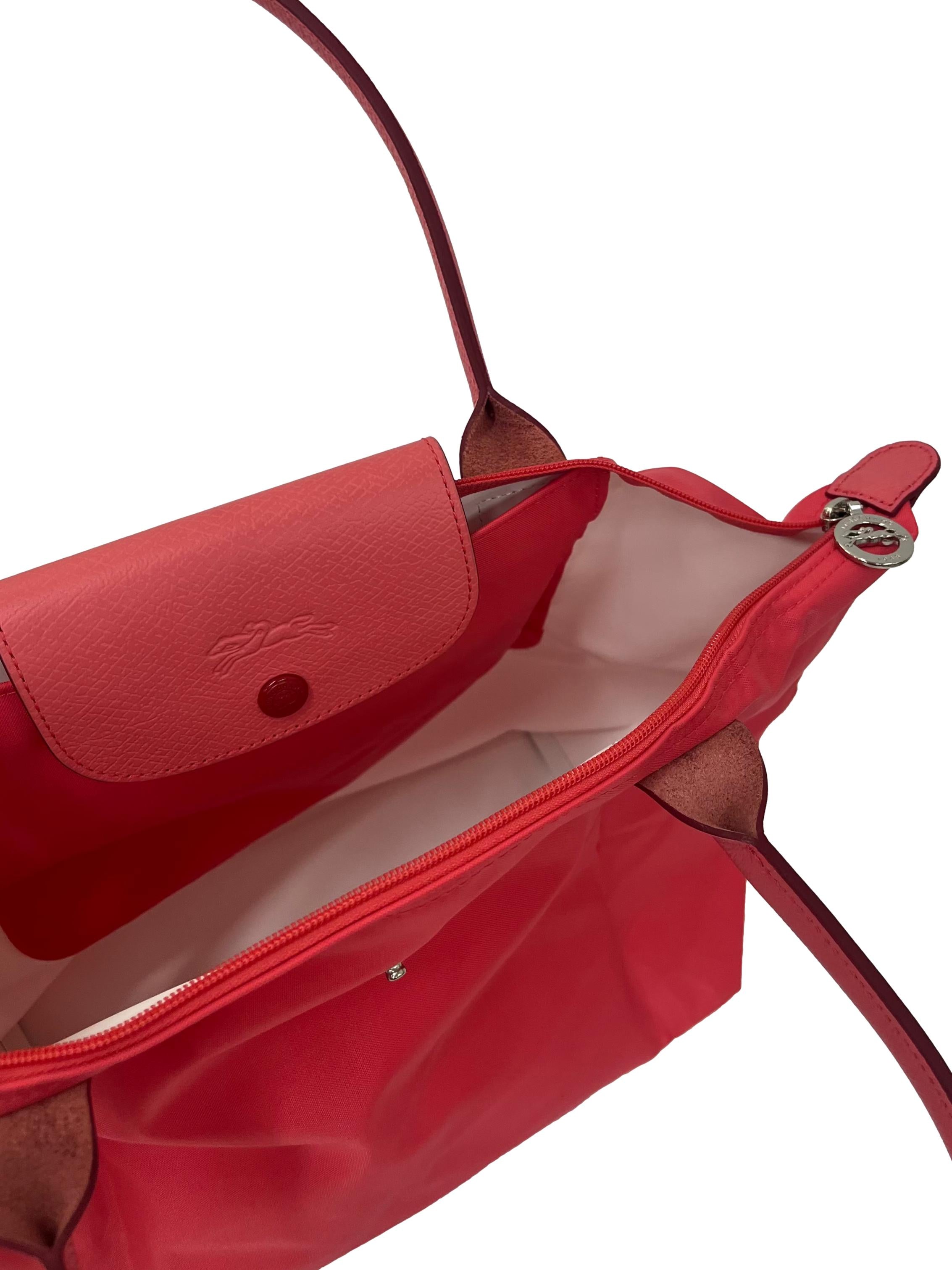 Coral Small Le Pliage Shoulder Bag