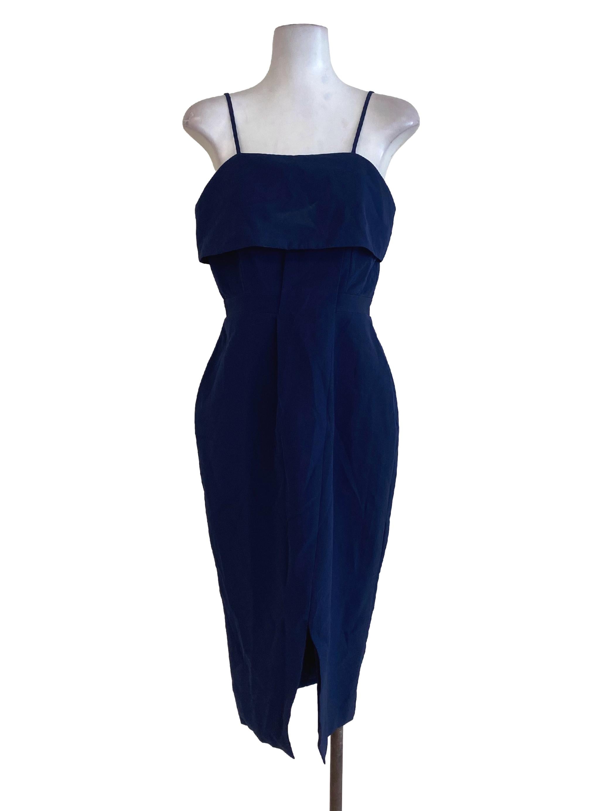 MDS Navy Blue Sheath Dress | REFASH