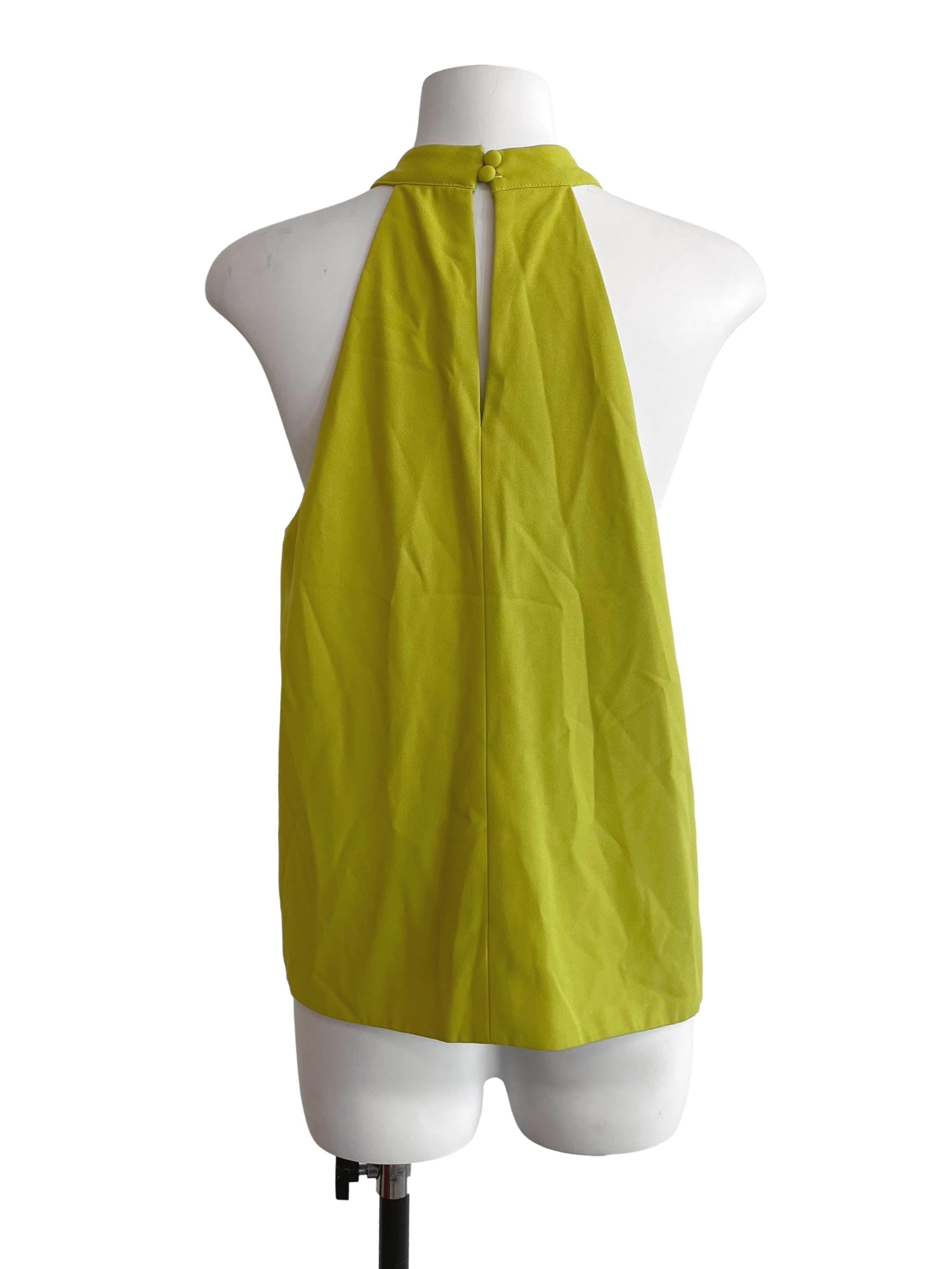 Chartreuse Halter Neck Top LB