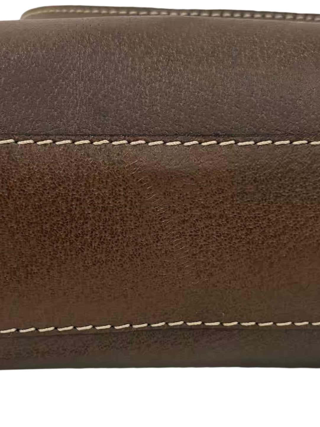 Brown Leather Wellesley Quinn Tote Bag