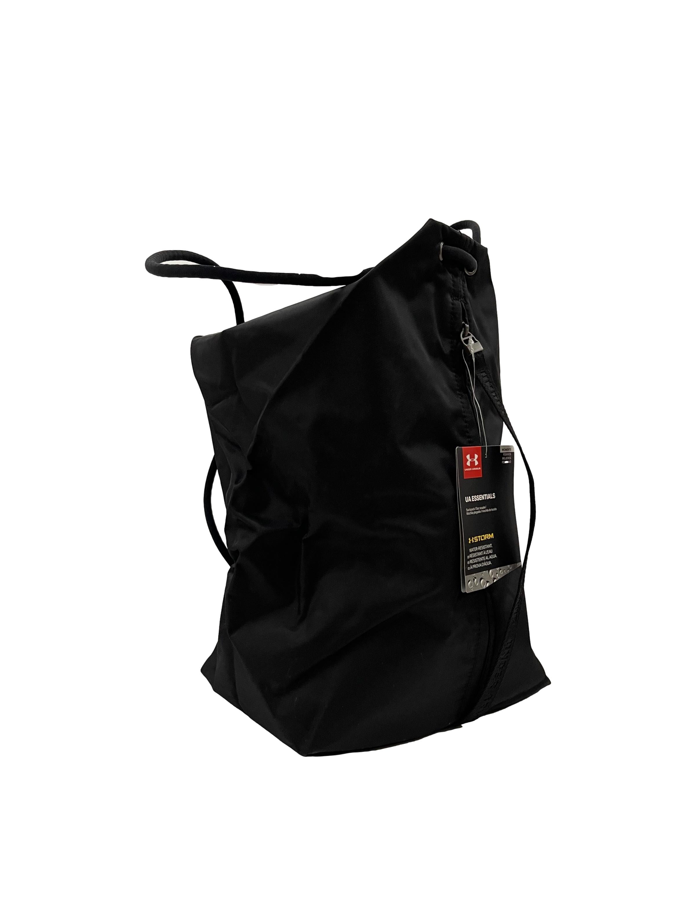 Black Nylon Sackpack