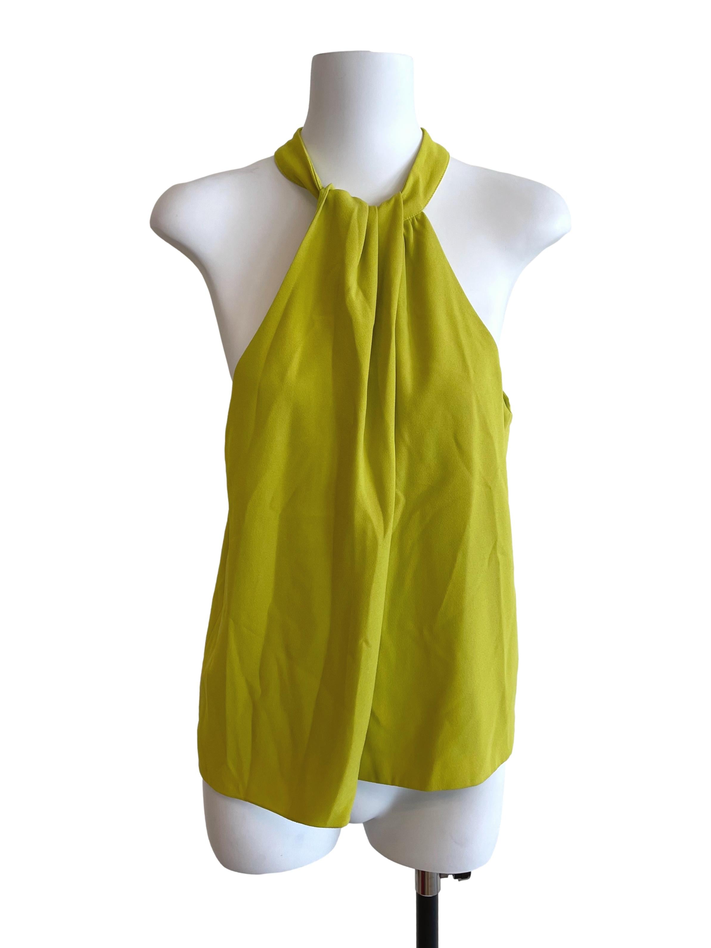 Chartreuse Halter Neck Top LB