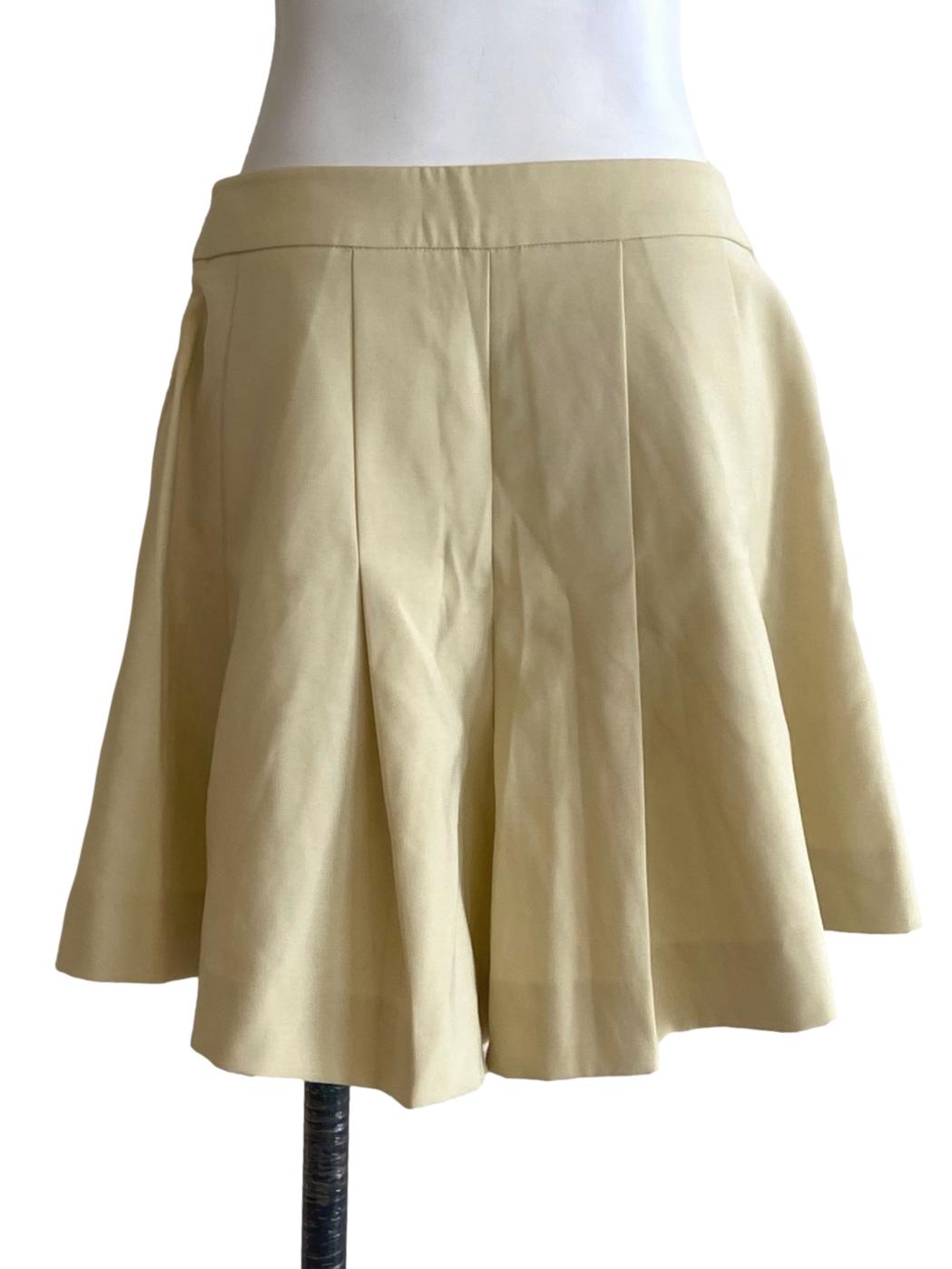 Blonde Yellow Pleated Short