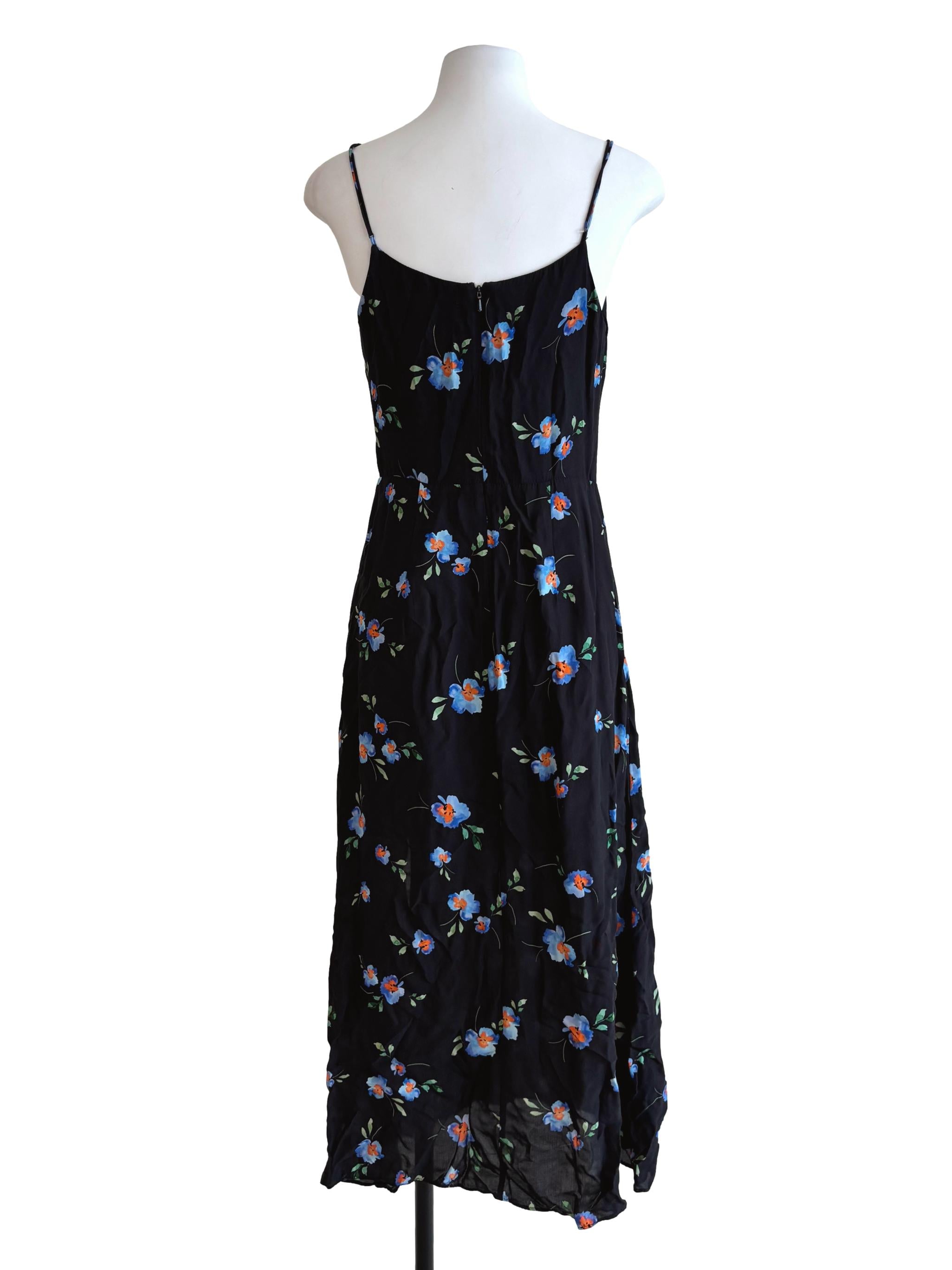 Parisian Black Patterned A-Line Dress
