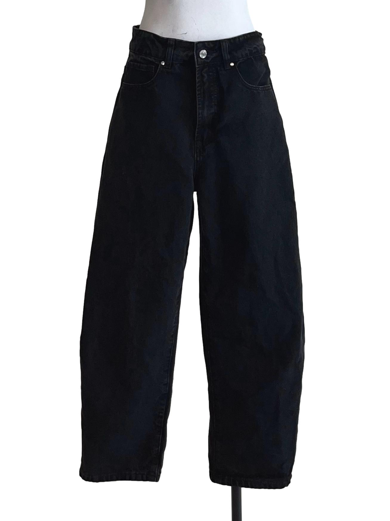 Jade Black Straight-Leg Jeans
