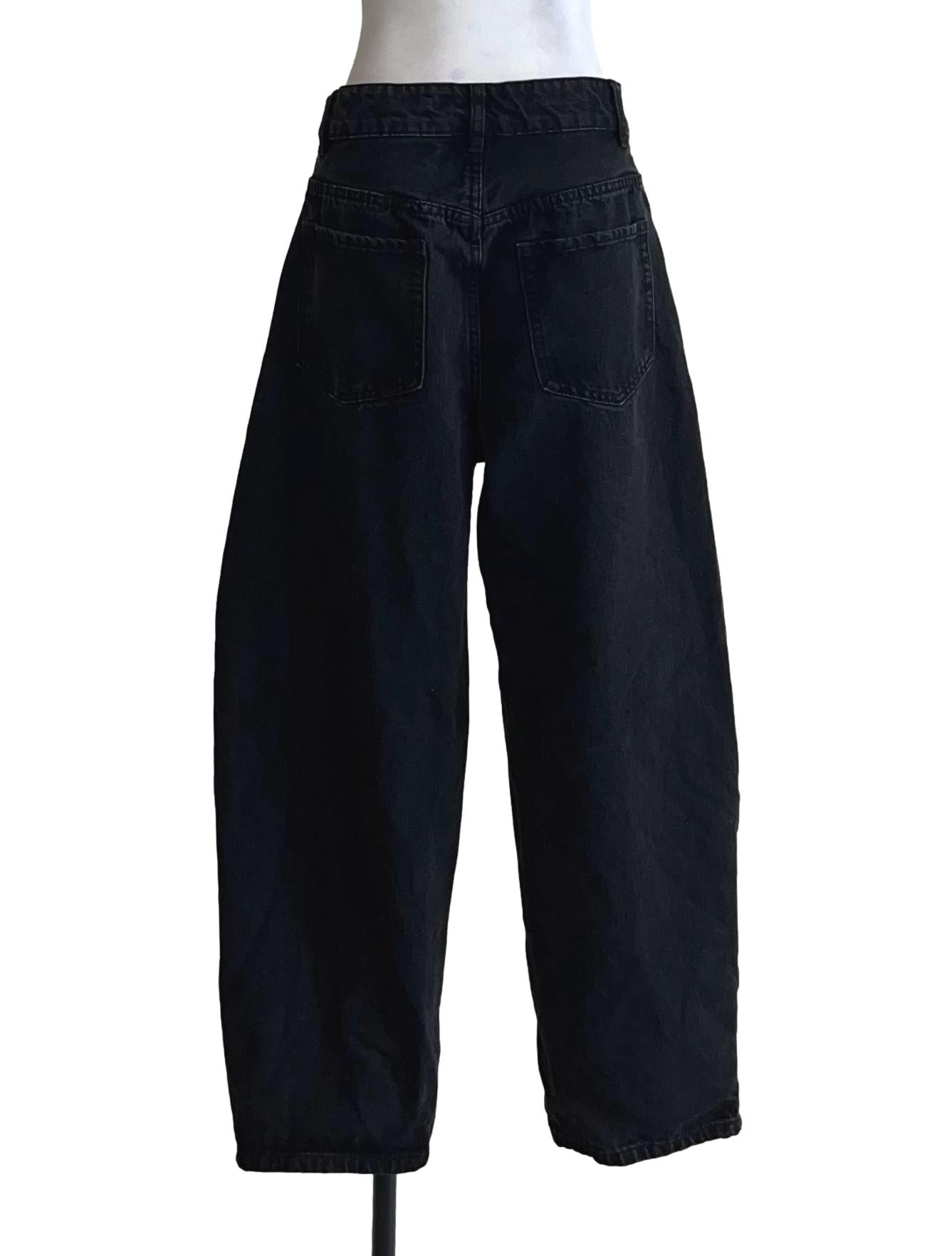 Jade Black Straight-Leg Jeans